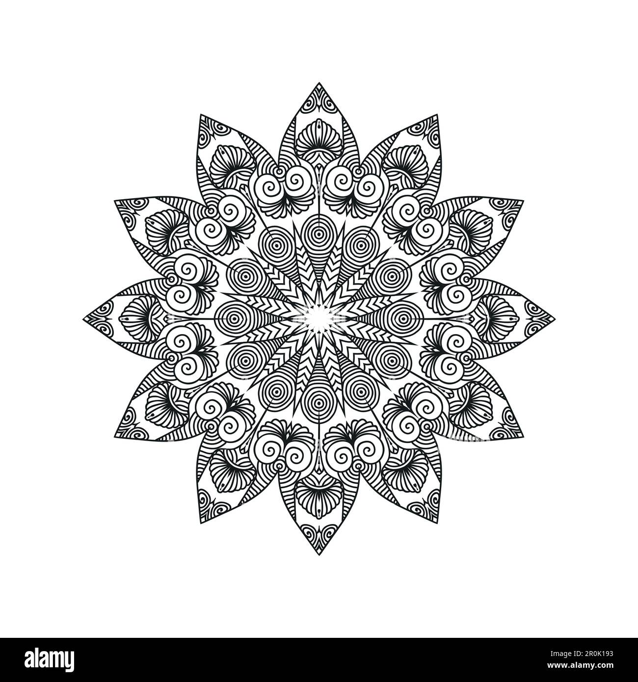 Black and white flower mandala designs. New mandala art vector ...