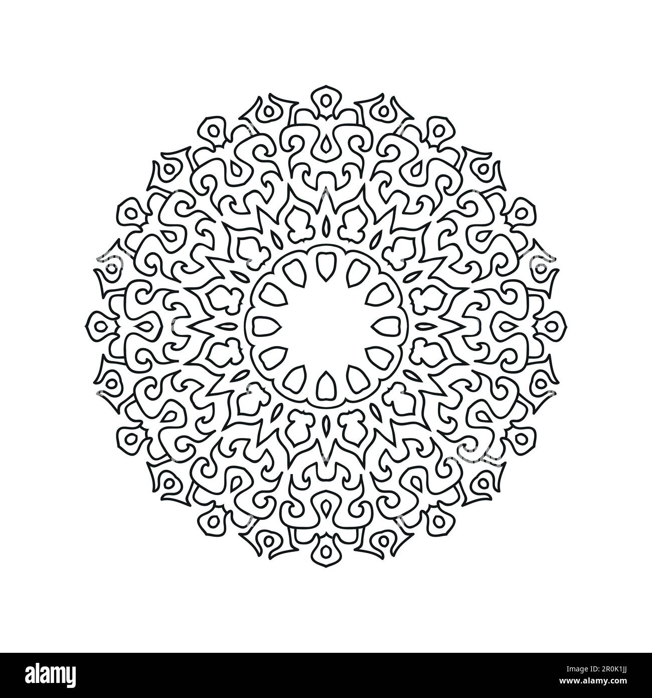 Black and white flower mandala art Stock Vector Image & Art - Alamy