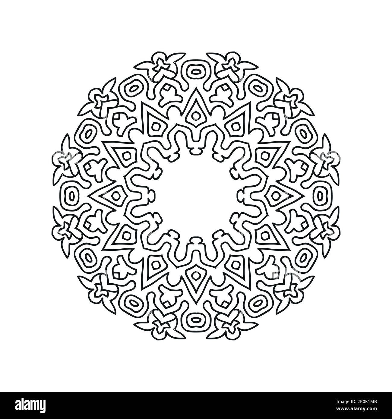 Black and white flower mandala vector Stock Vector Image & Art - Alamy