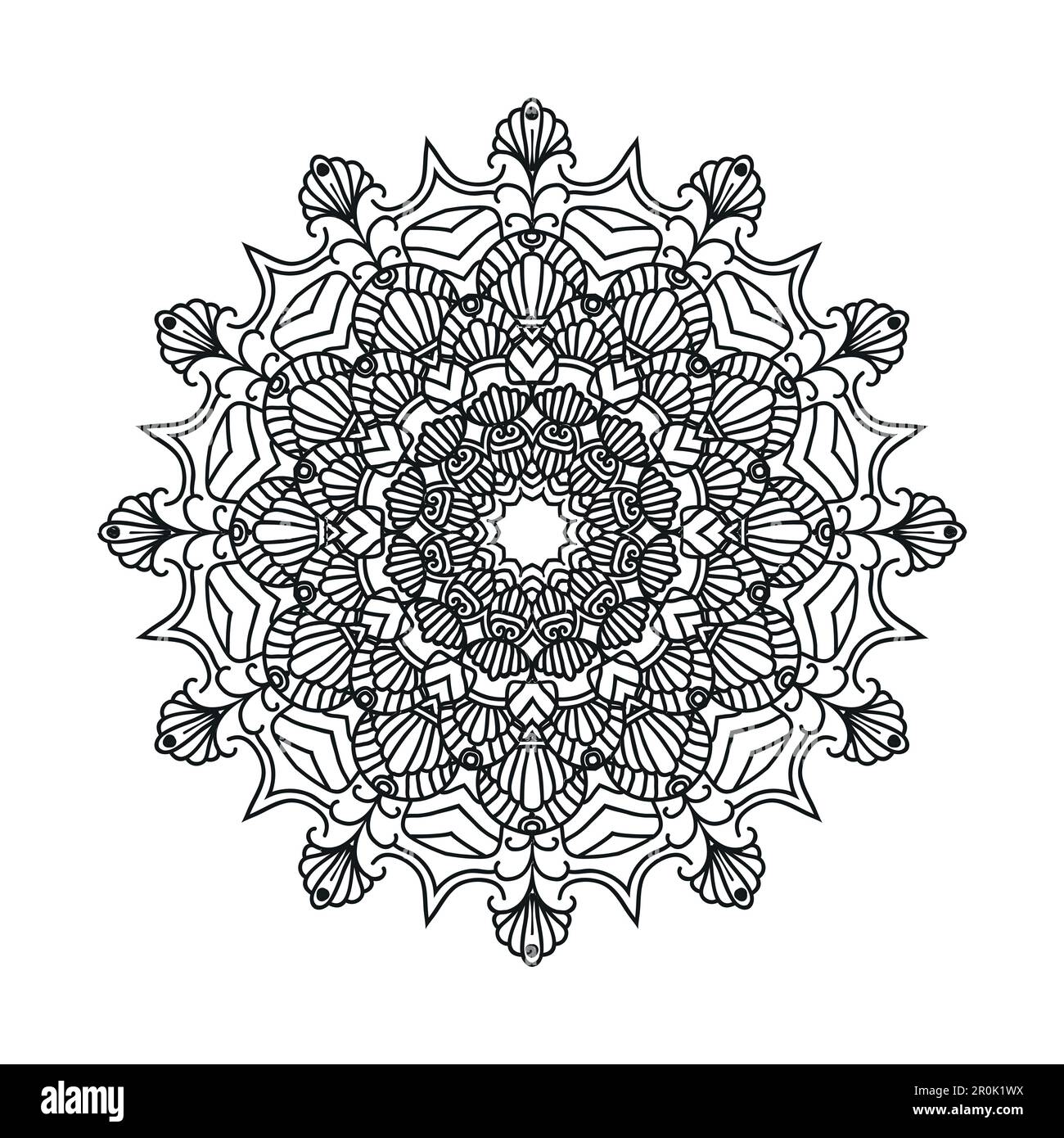 Black and white flower mandala vector Stock Vector Image & Art - Alamy