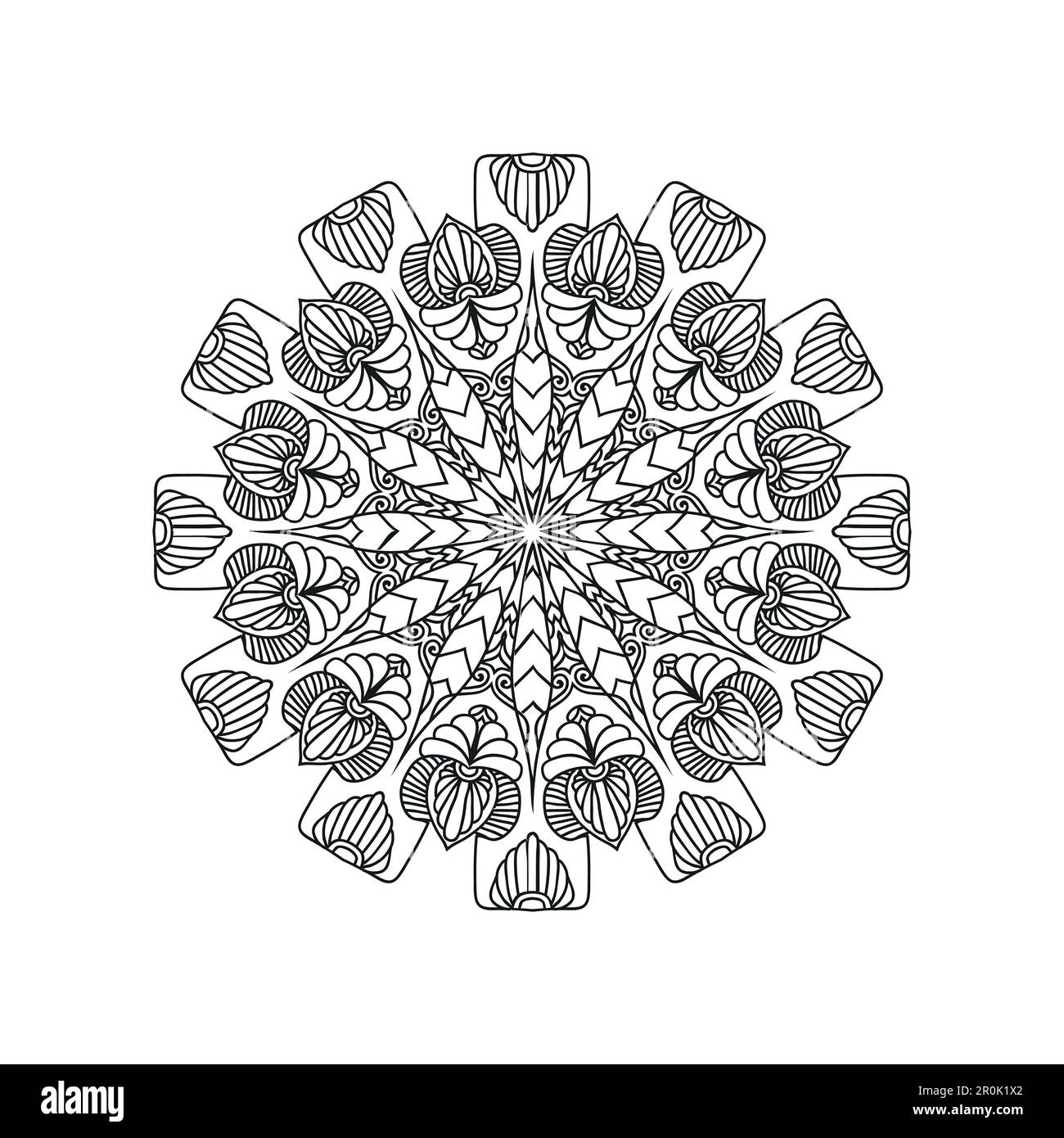 Black and white flower mandala designs. New mandala art vector ...