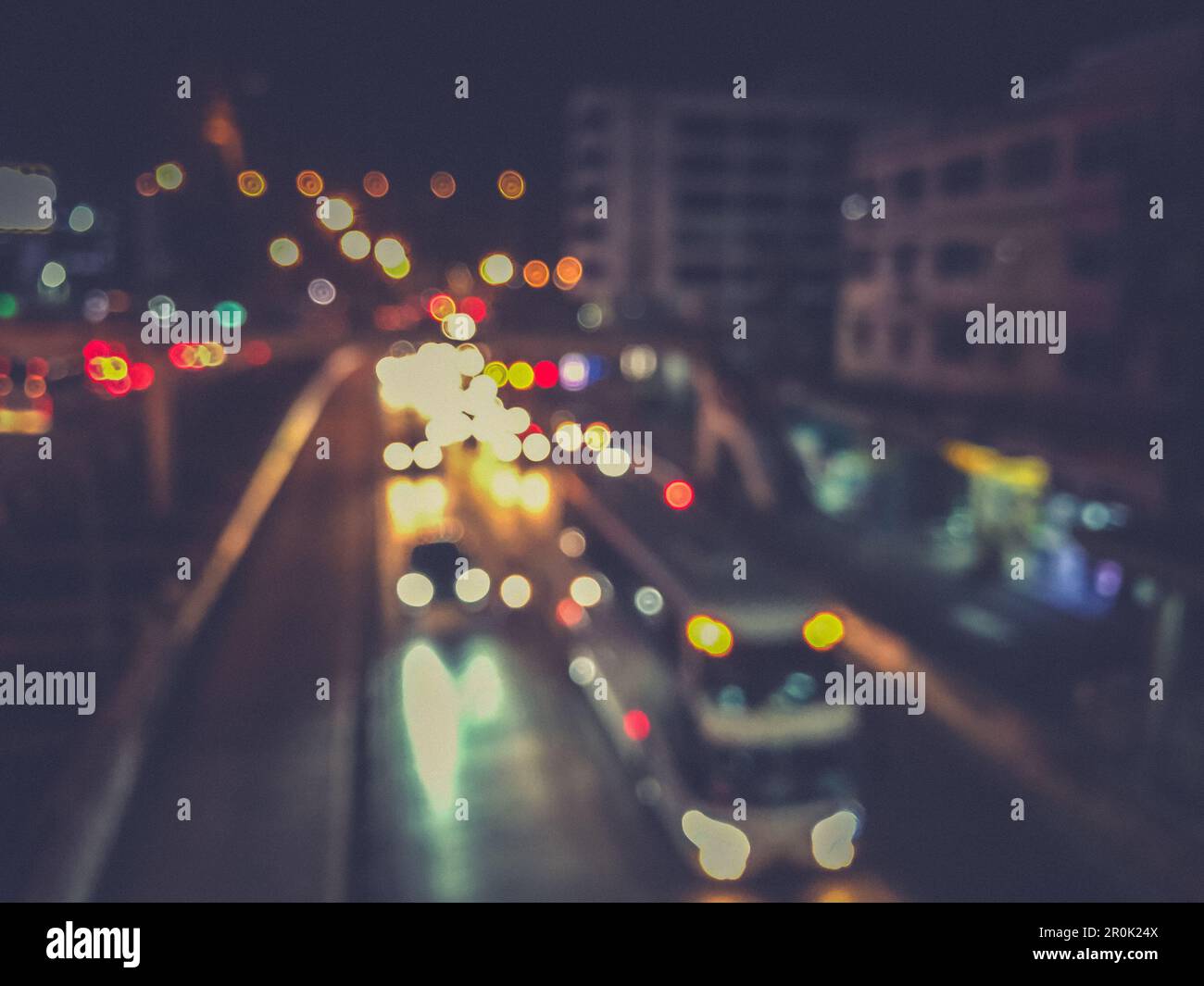 blur of traffic in the city at night background Stock Photo - Alamy