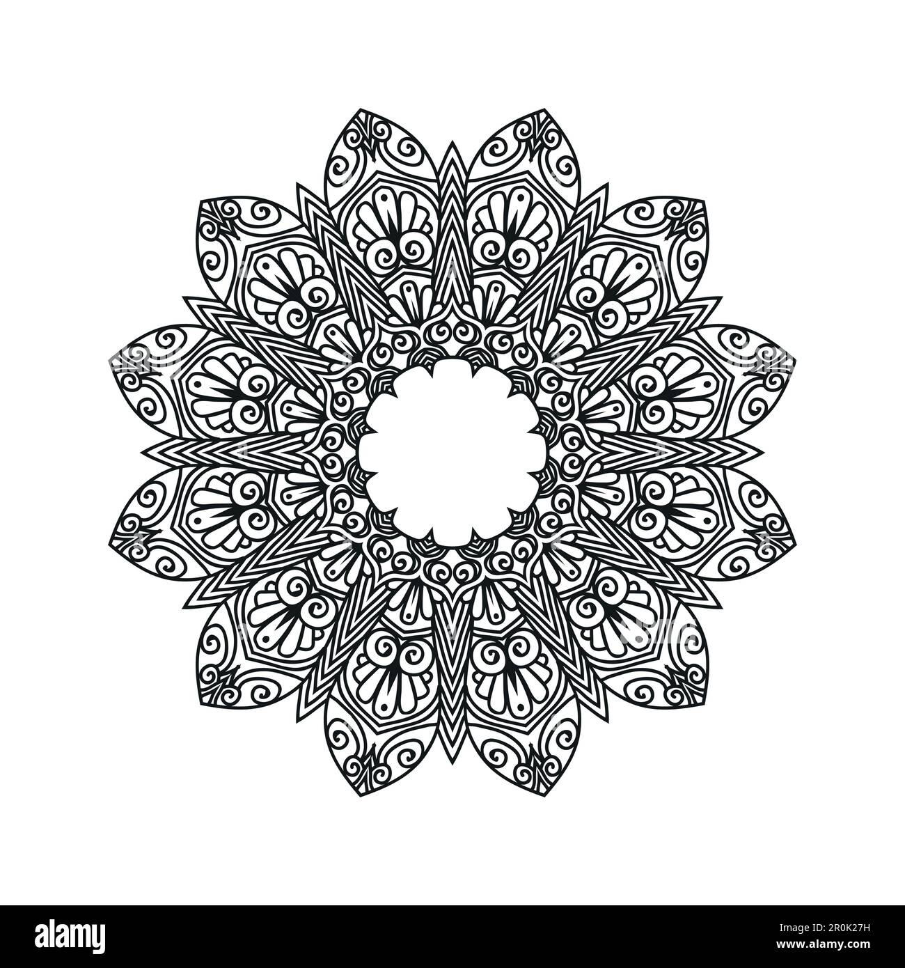 Black and white flower mandala designs Stock Vector Image & Art - Alamy