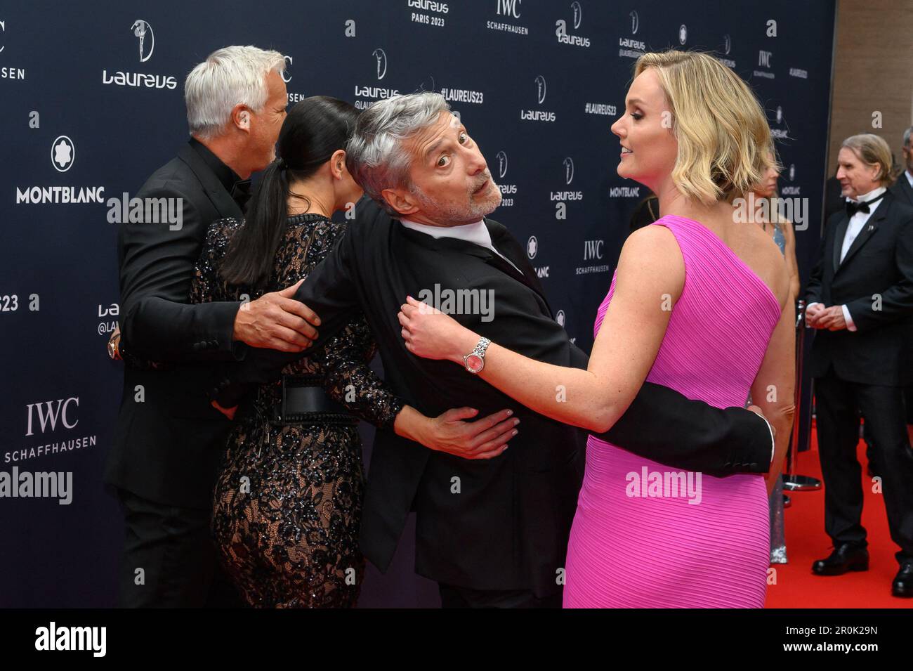 Amanda Davies, Antoine de Caunes, Kirsty Gallacher and David Ginola