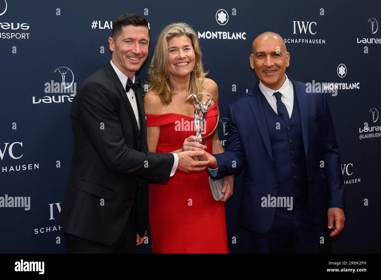 Paris, France. 08th May, 2023. Robert Lewandowski, Birgit Van Delft and ...