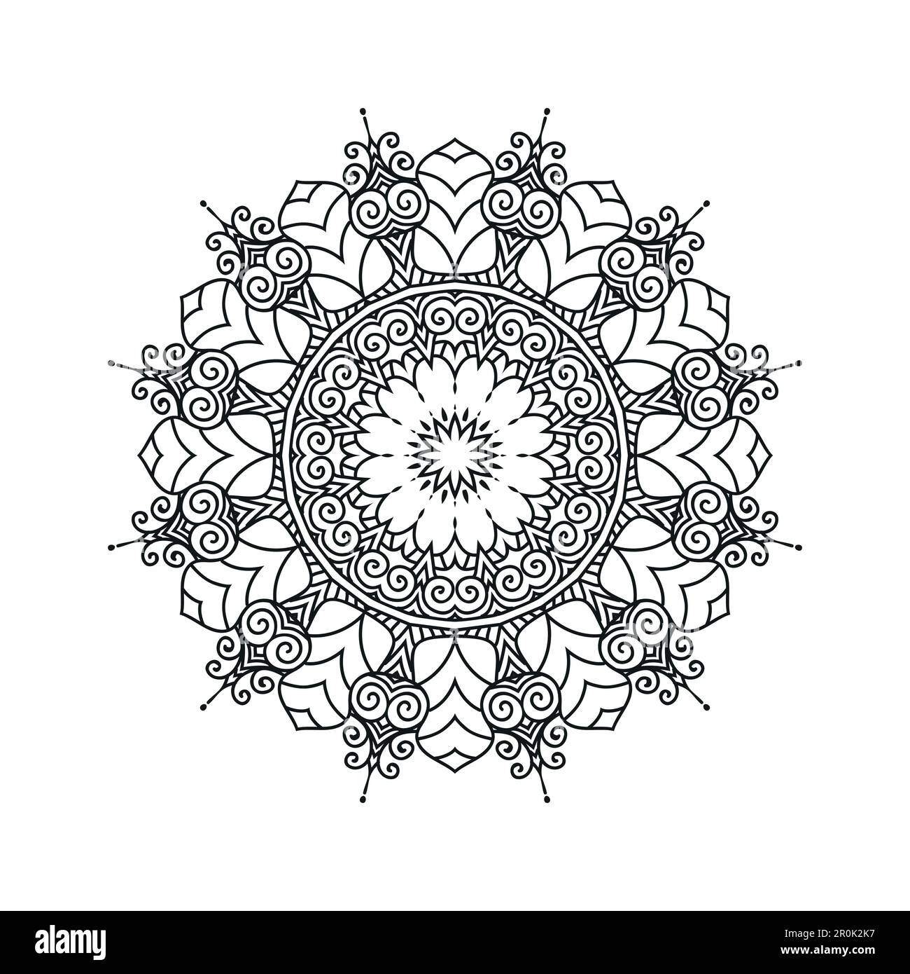 Black and white flower mandala designs Stock Vector Image & Art - Alamy