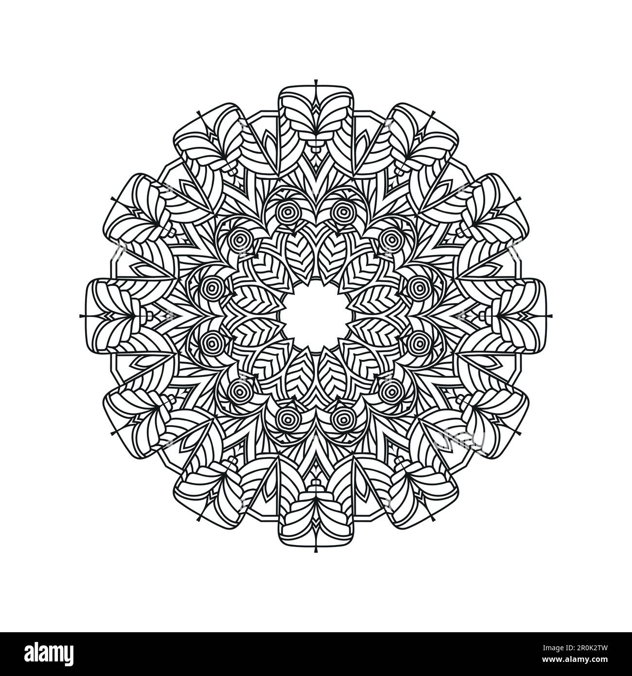 Black and white flower mandala art Stock Vector Image & Art - Alamy