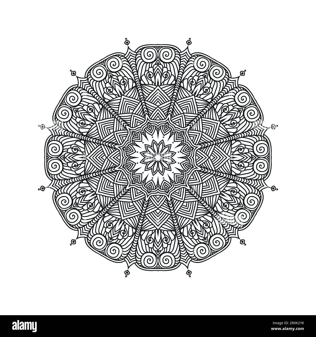 Black and white flower mandala art Stock Vector Image & Art - Alamy