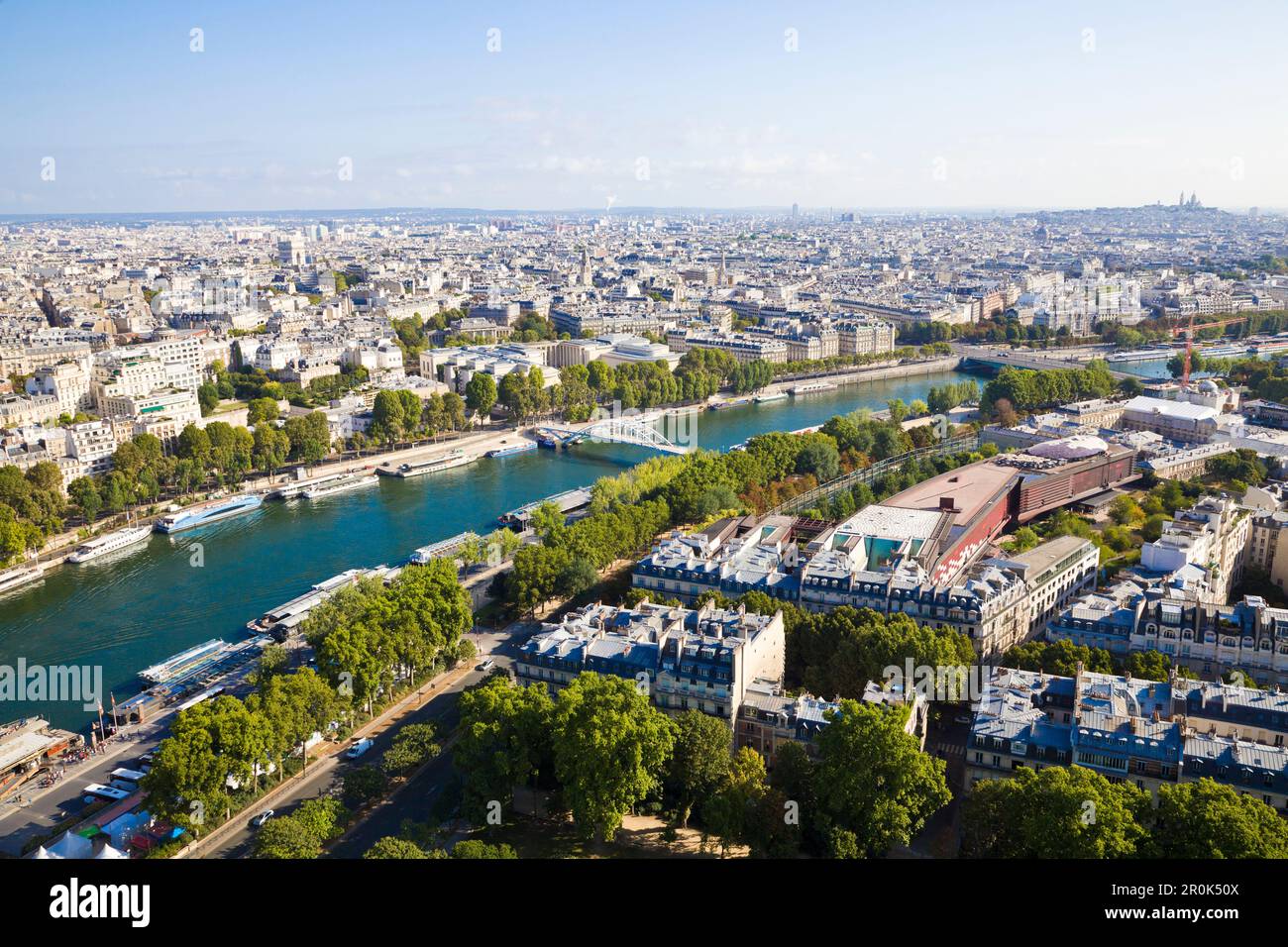 Paris City Center from the top of Eiffel Tower. Paris, France Stock