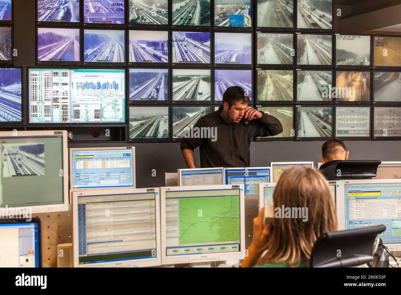 Traffic Management Centre Hanover, traffic control, monitoring