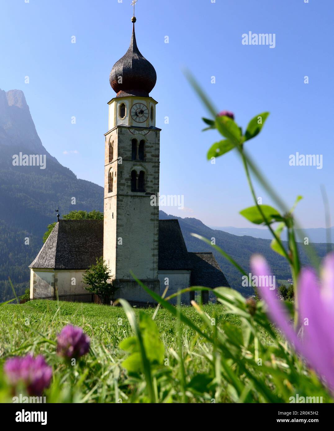 St. Valentin near Seis, Schlern area, Dolomite Alps, South Tyrol, Italy Stock Photo