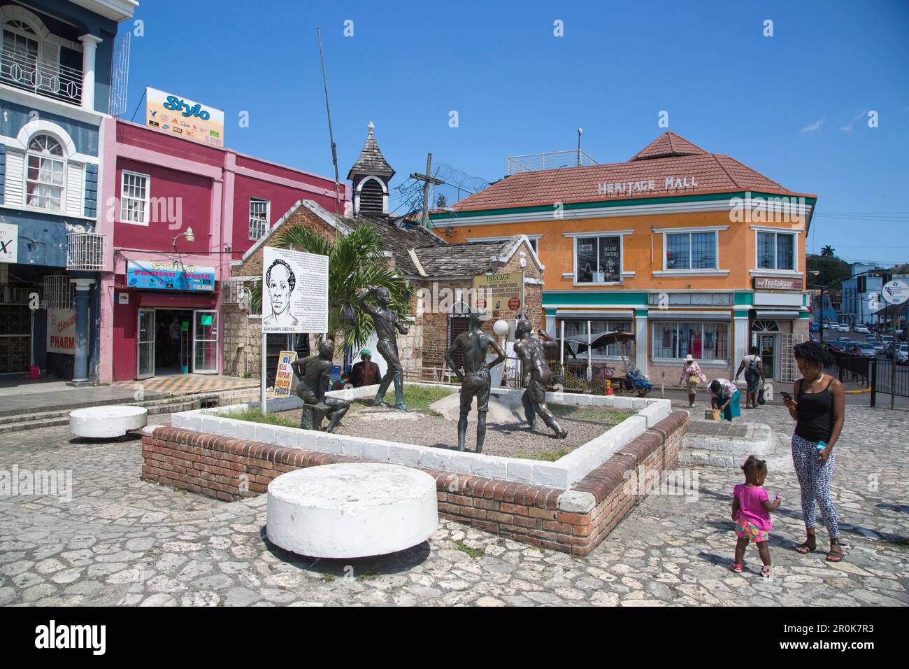 Sculpture at Sam Sharpe Square in downtown Montego Bay, Saint James