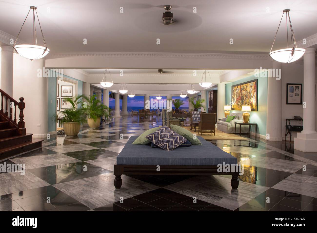 Elegant Lobby at Half Moon Resort Rose Hall, near Montego Bay, Saint