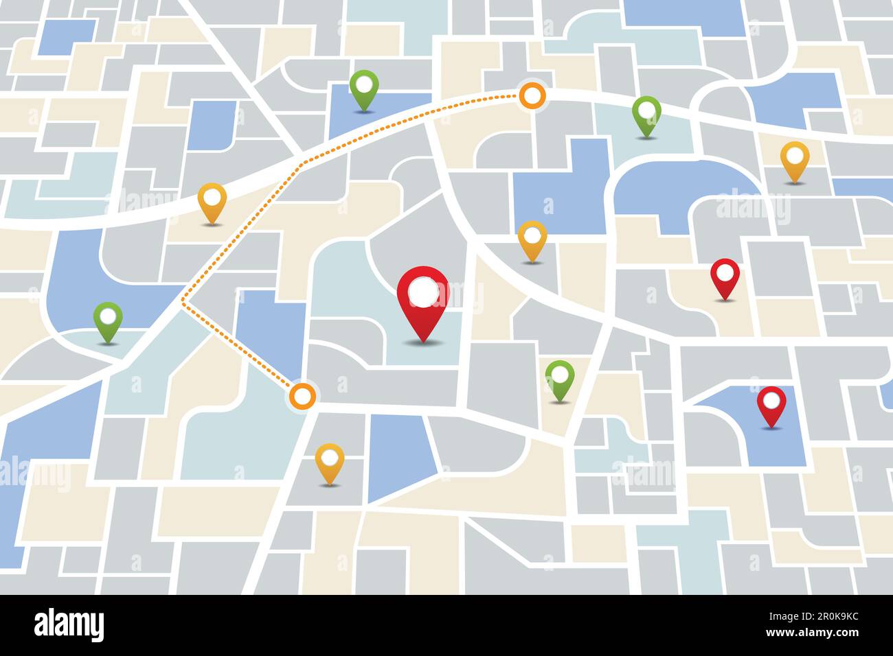 Custom location map interface with perspective view for app and website ...