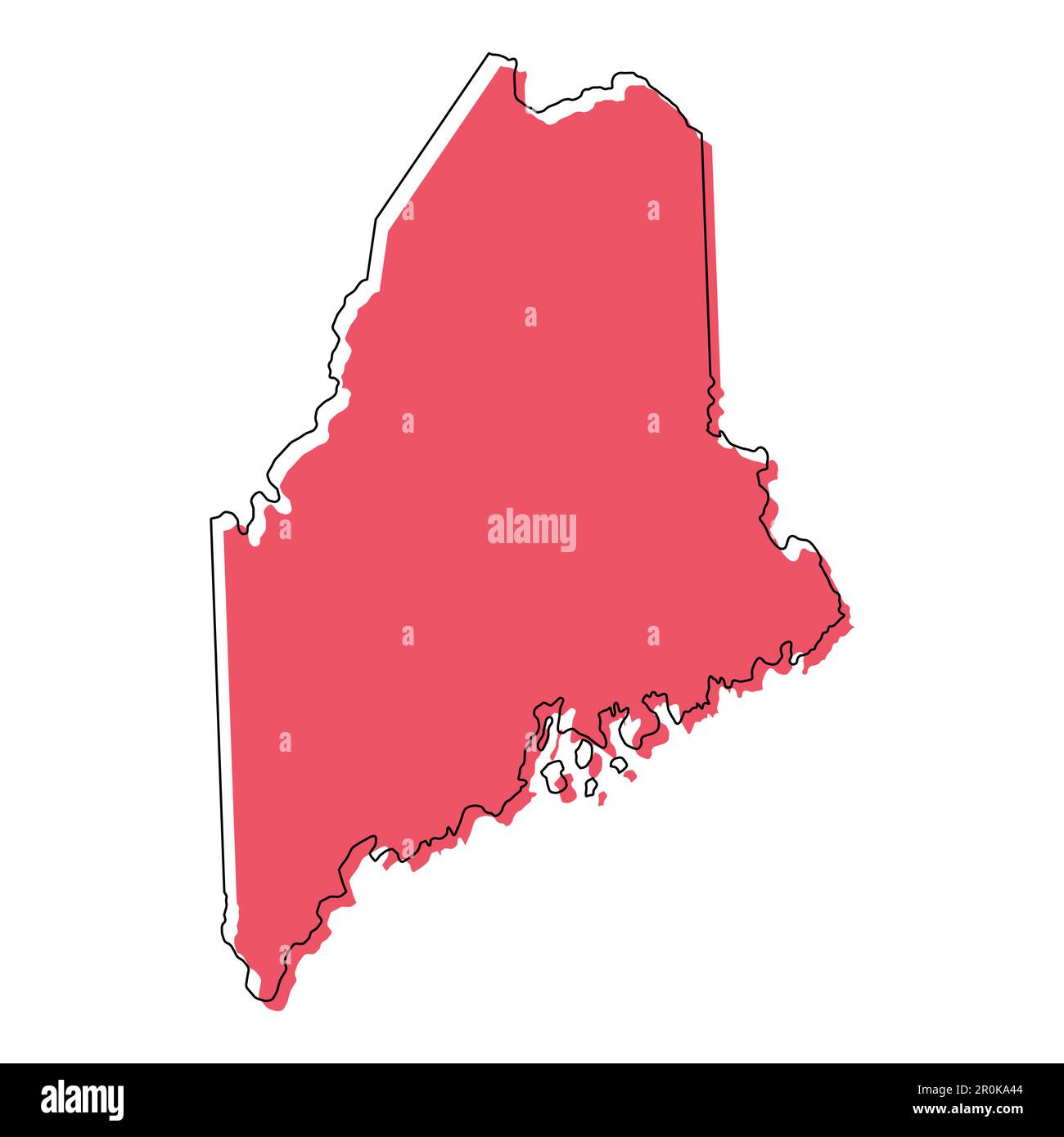 Maine map shape, united states of america. Flat concept icon symbol ...