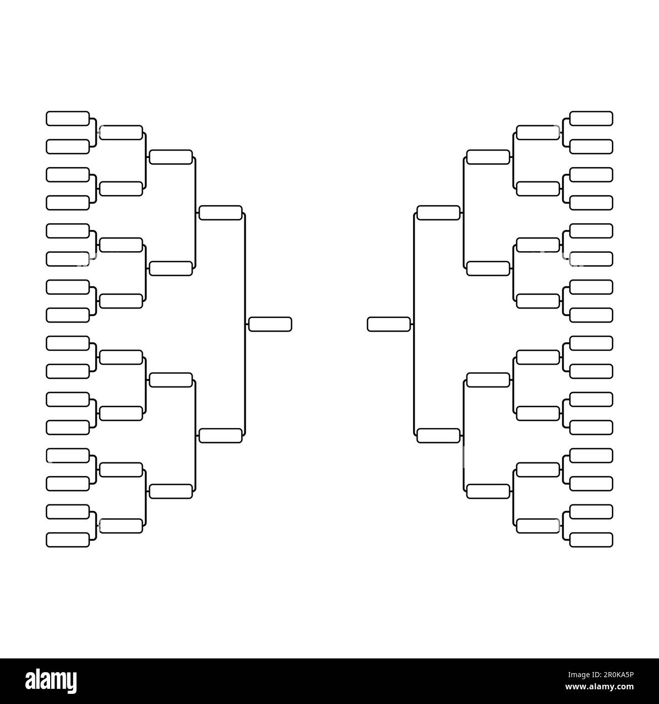 Set of Bracket sport tournament, blank elimination event sign, playoff ...
