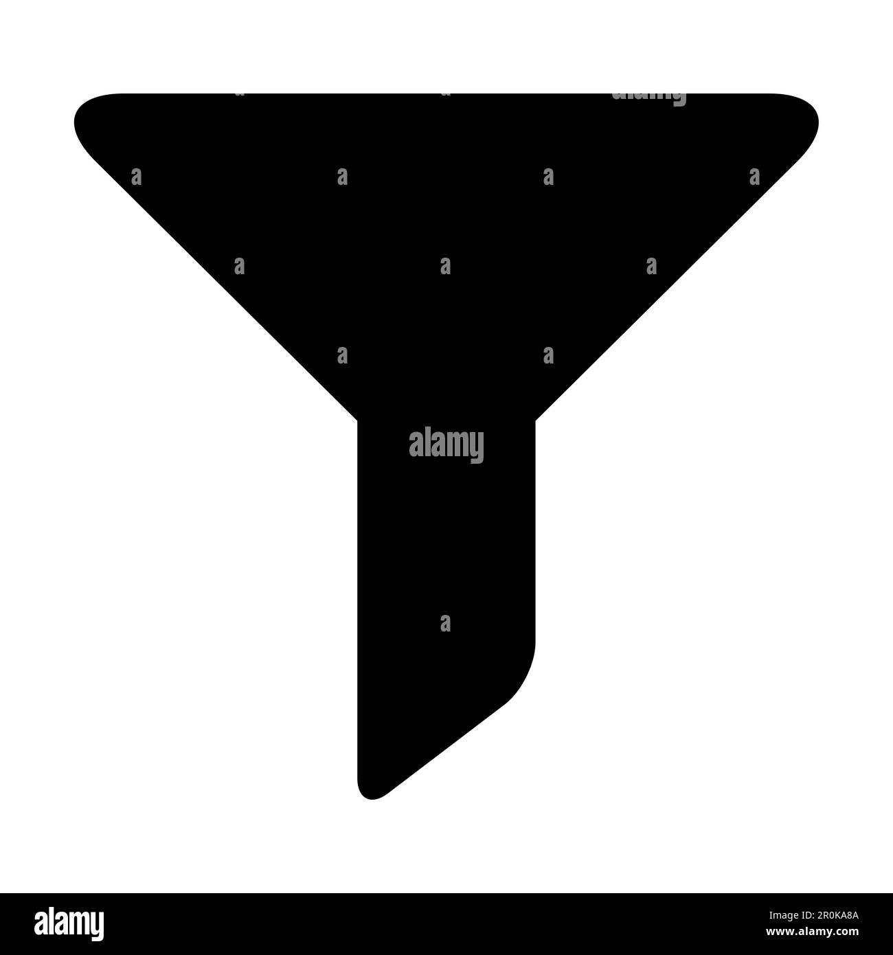 Filter button web shape icon, flat filtering symbol, funnel sign vector