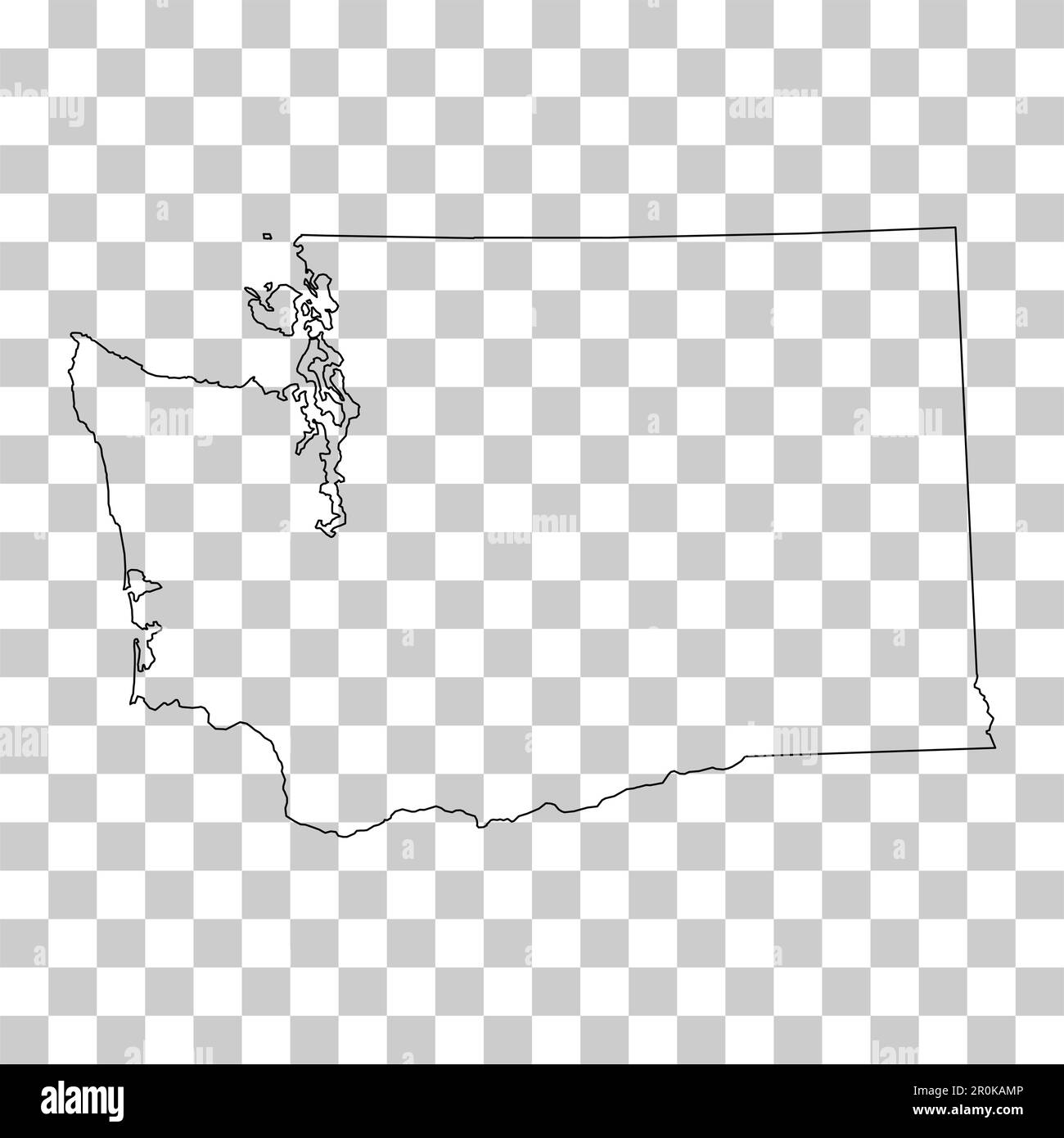 Washington map shape, united states of america. Flat concept icon symbol vector illustration