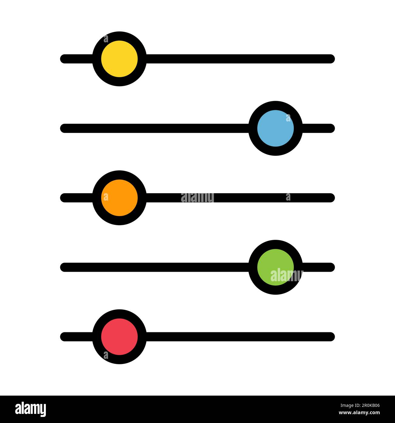 Volume mixer control icon, filter sound symbol button, switch sign