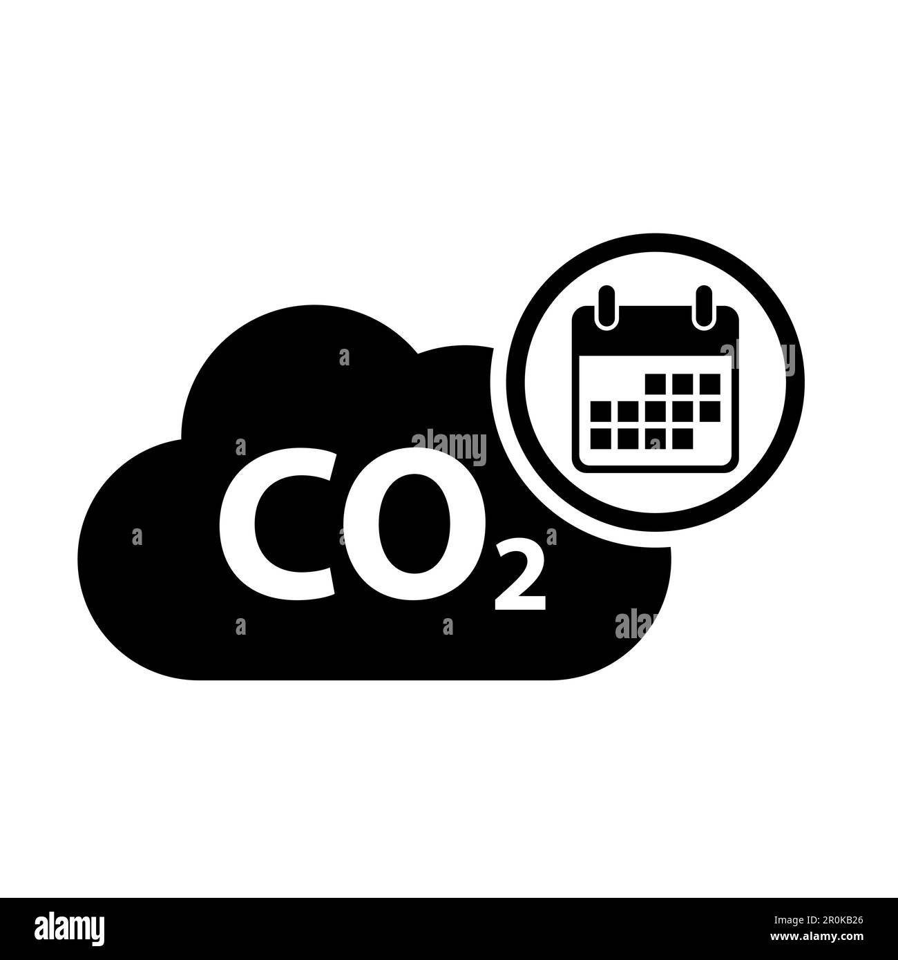 CO2 reduce cloud icon, clean global emission, environment eco design symbol vector illustration . Stock Vector