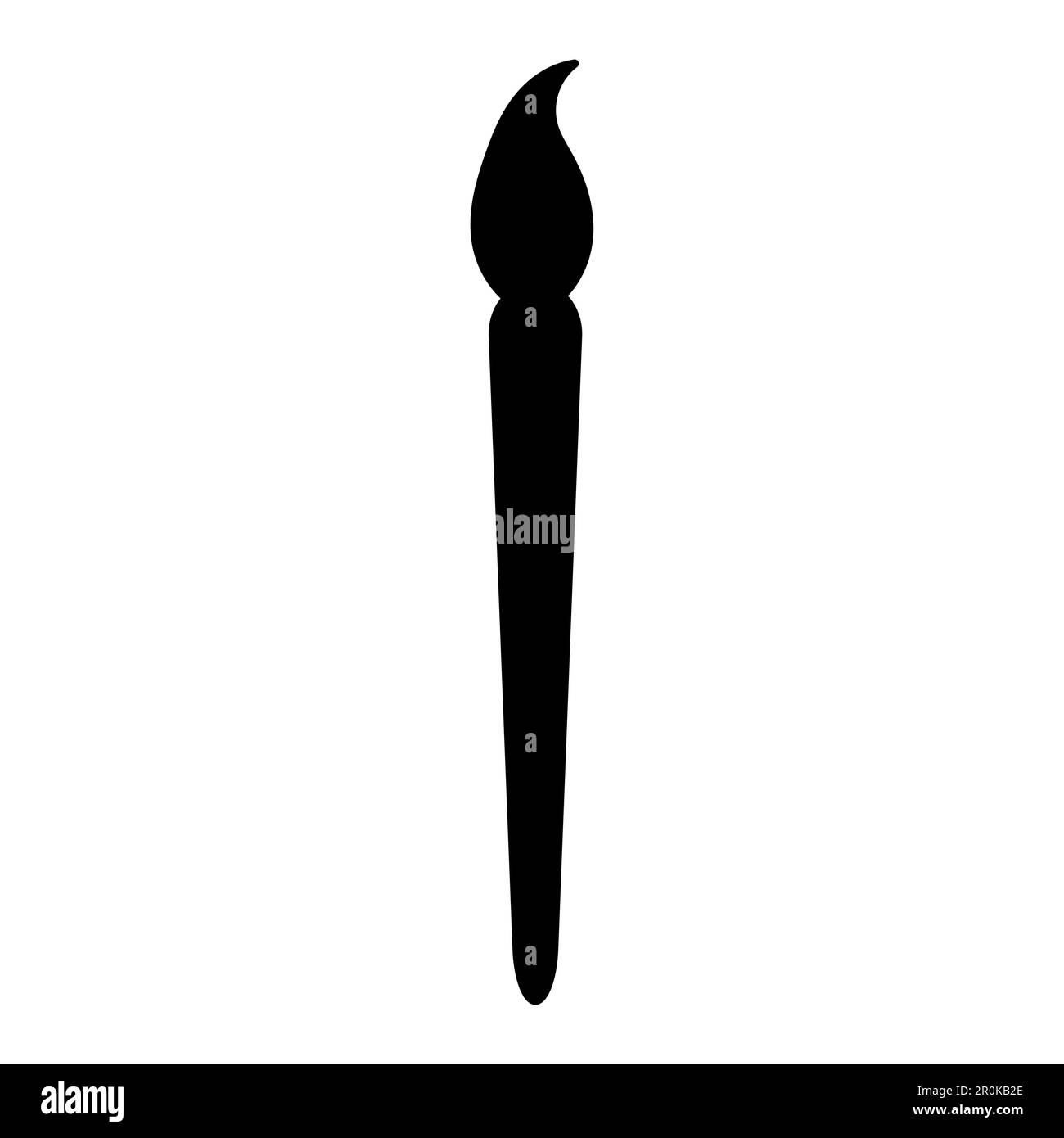 Flat art tool brush instrument, artist web design graphic vector ...