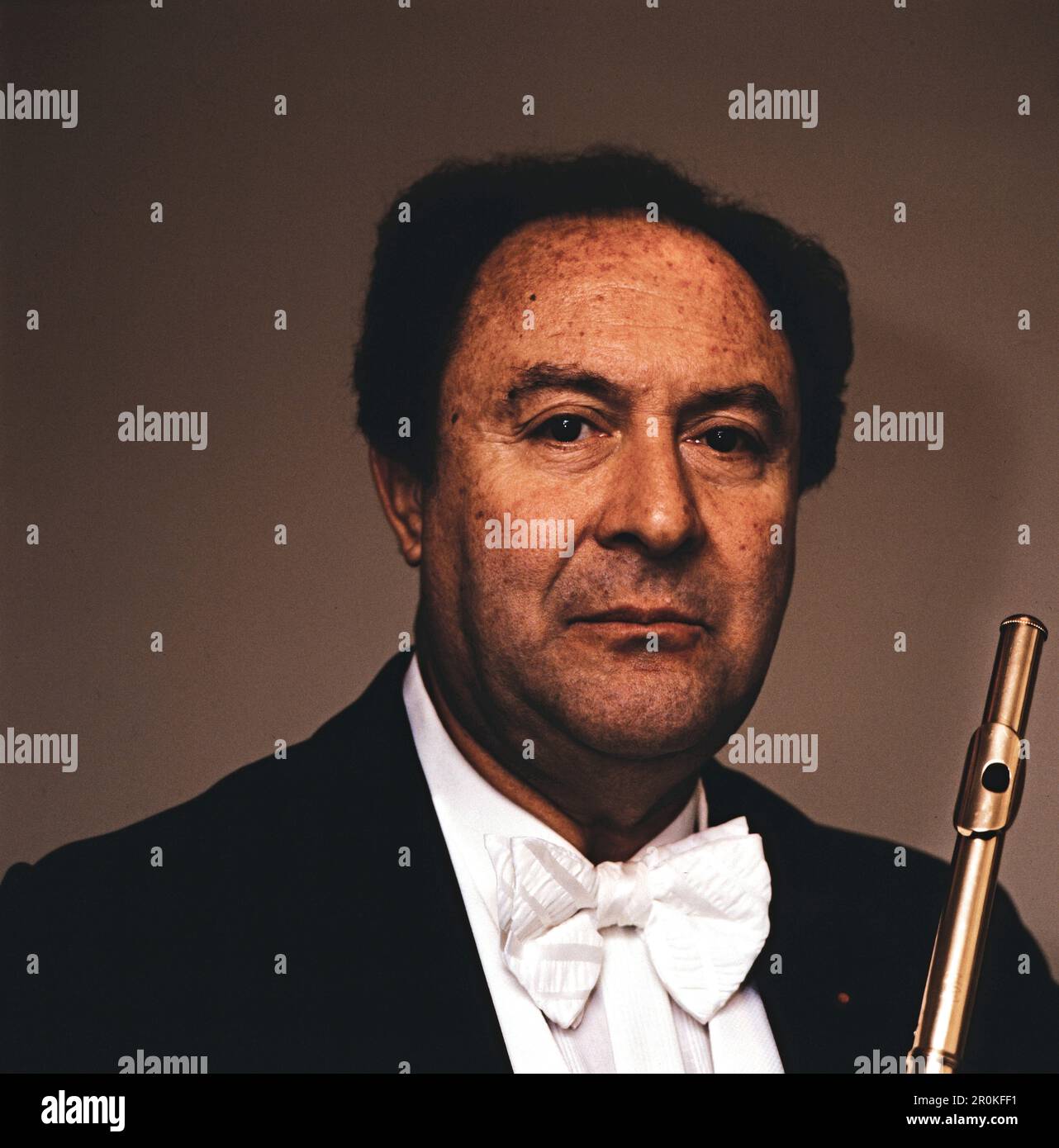 Jean Pierre Rampal, berühmter französischer Flötist, Portrait