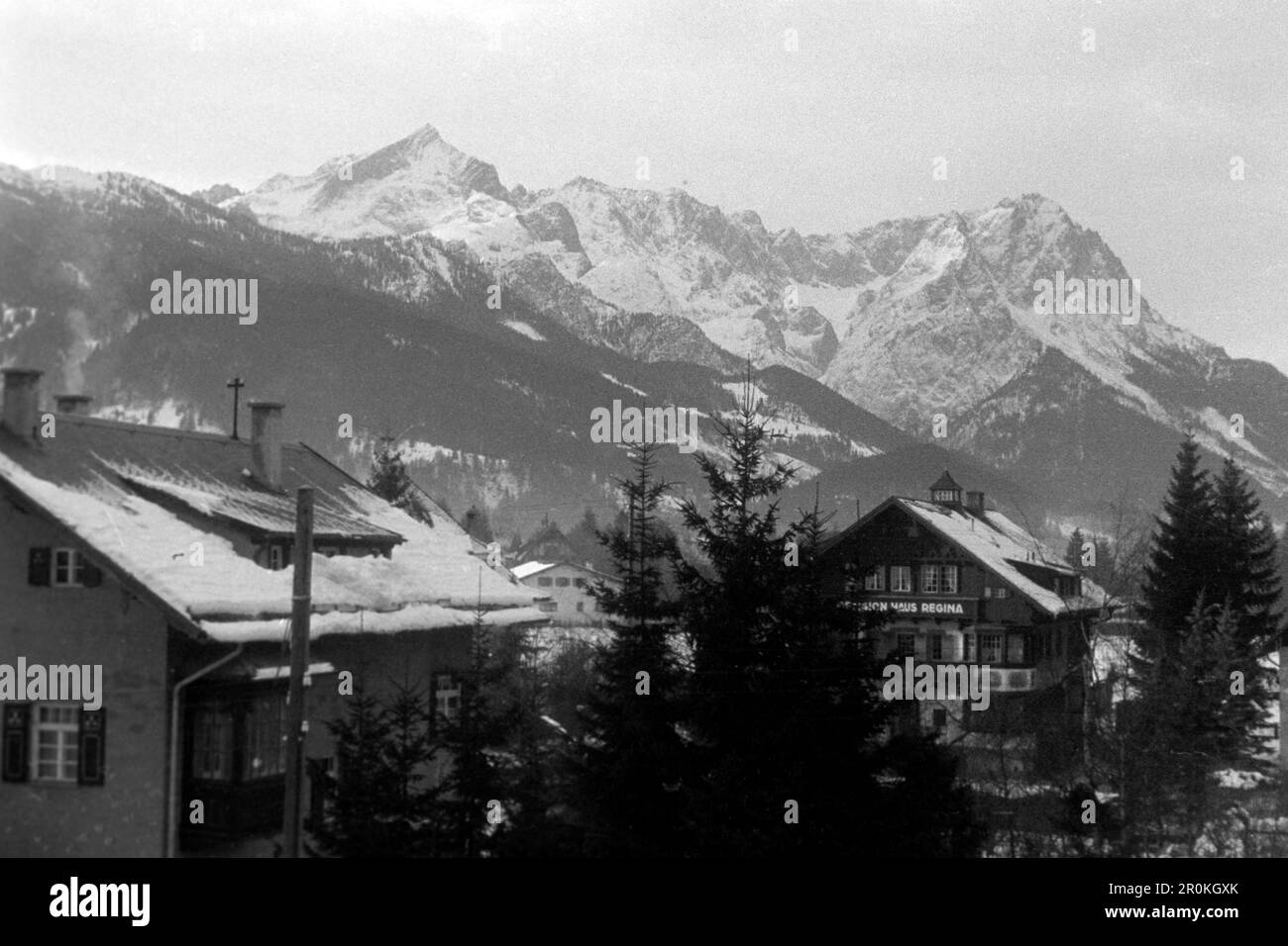 Jacques Benoist-Méchin, Olympic Games 1936., Colour telegram, special ID  card for the Winter Games 1936 in Garmisch-Partenkirchen, photographs of  Jacques Benoist-Méchin at the Winter Games, invitations, name card of von  Tschammer and