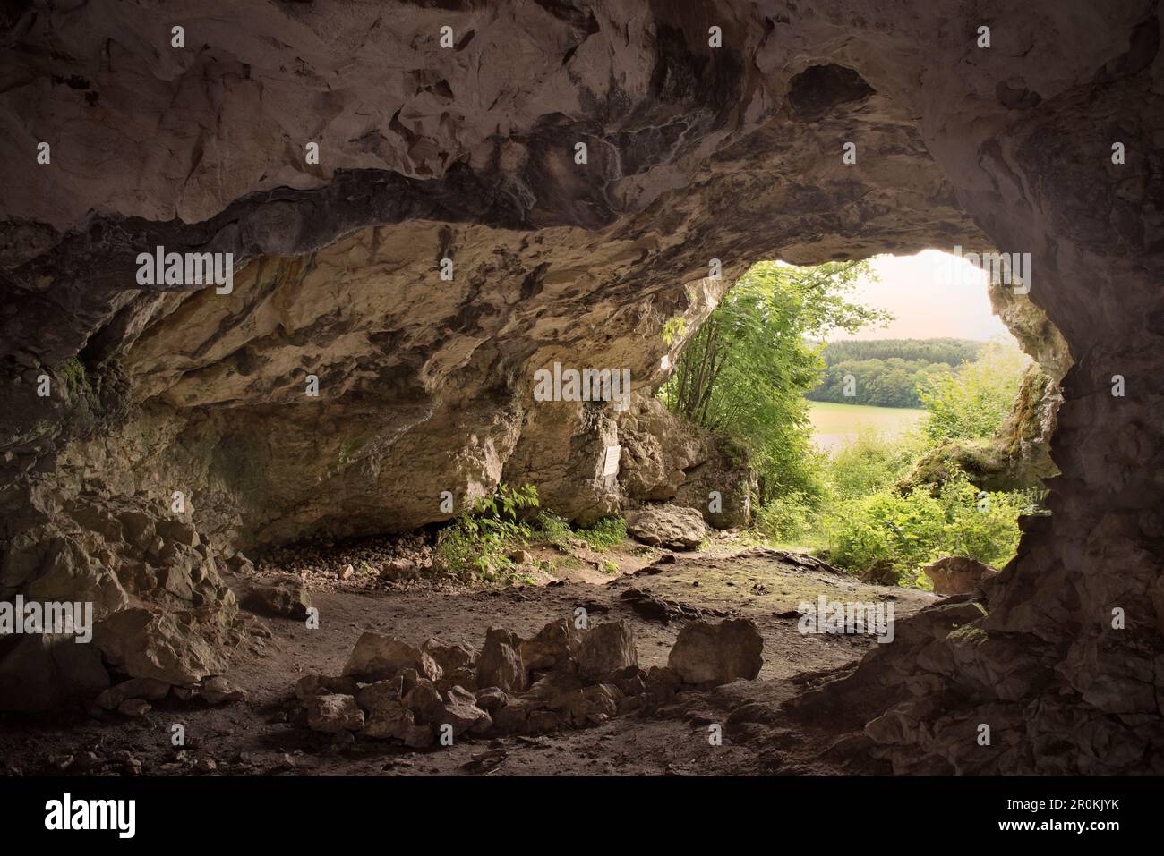 UNESCO World Heritage Ice Age Caves of the Swabian Alb, Bockstein Cave, Baden-Wuerttemberg, Germany Stock Photo