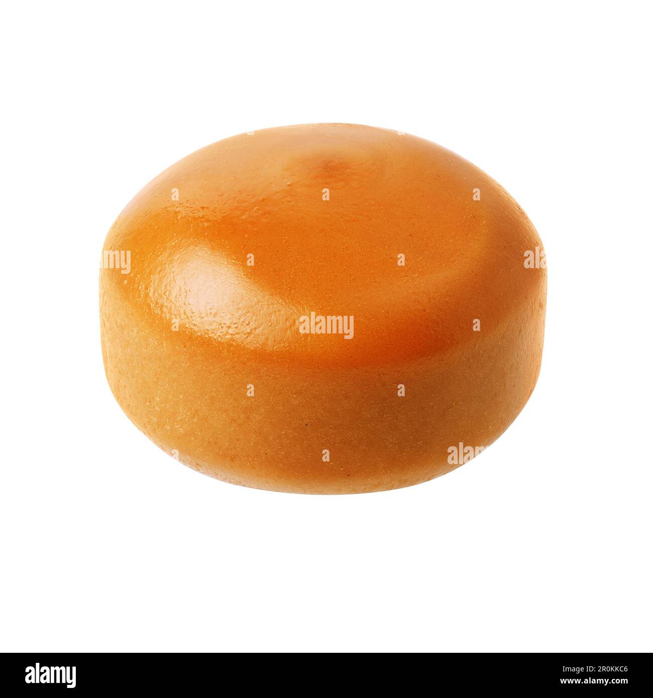 Toffee caramel candy closeup isolated on white background Stock Photo