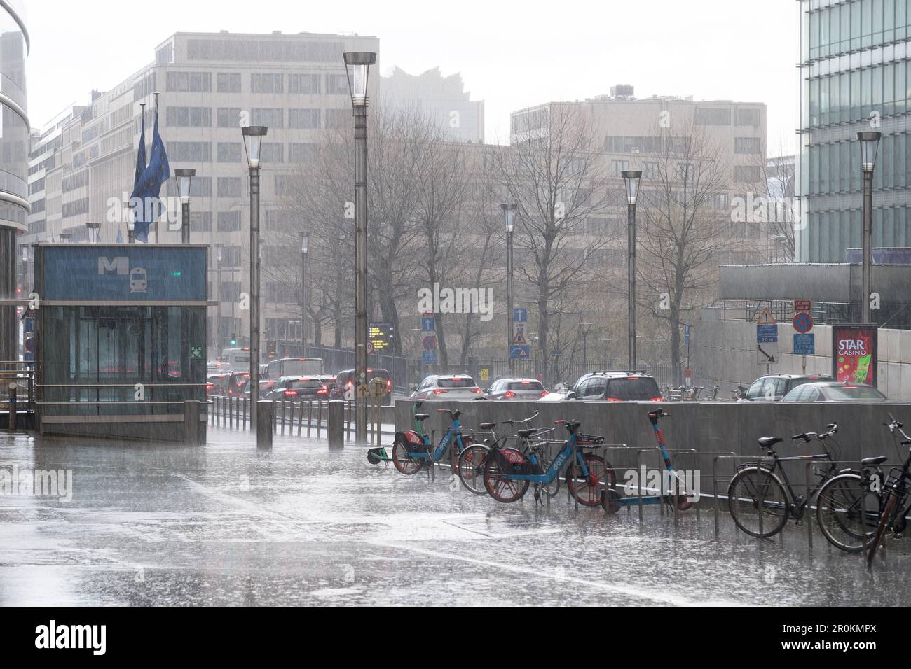 Brussels schuman railway station hires stock