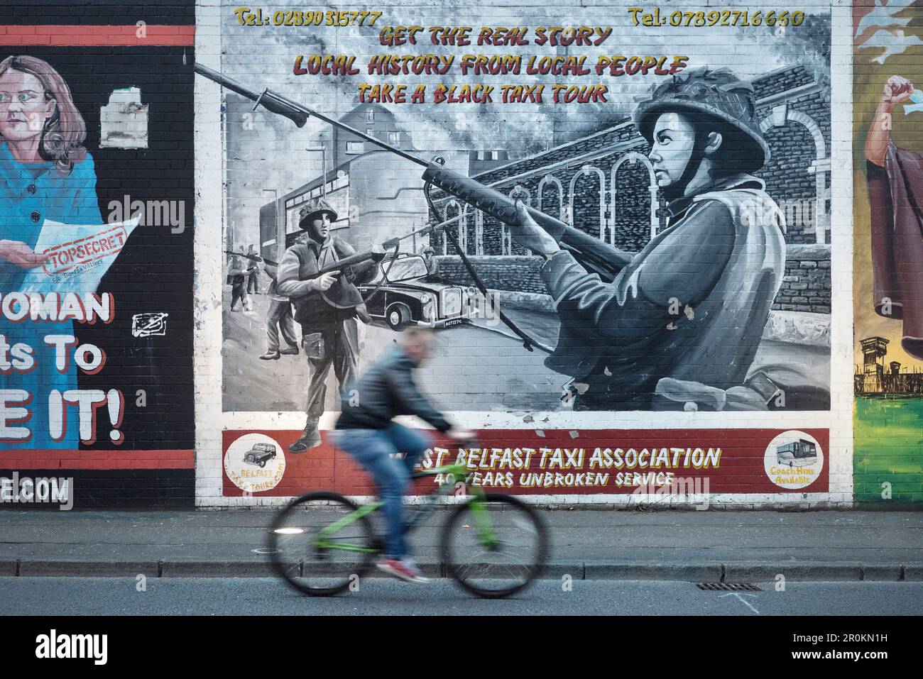 murals at dividing wall in between Catholics and Protestants, Wester