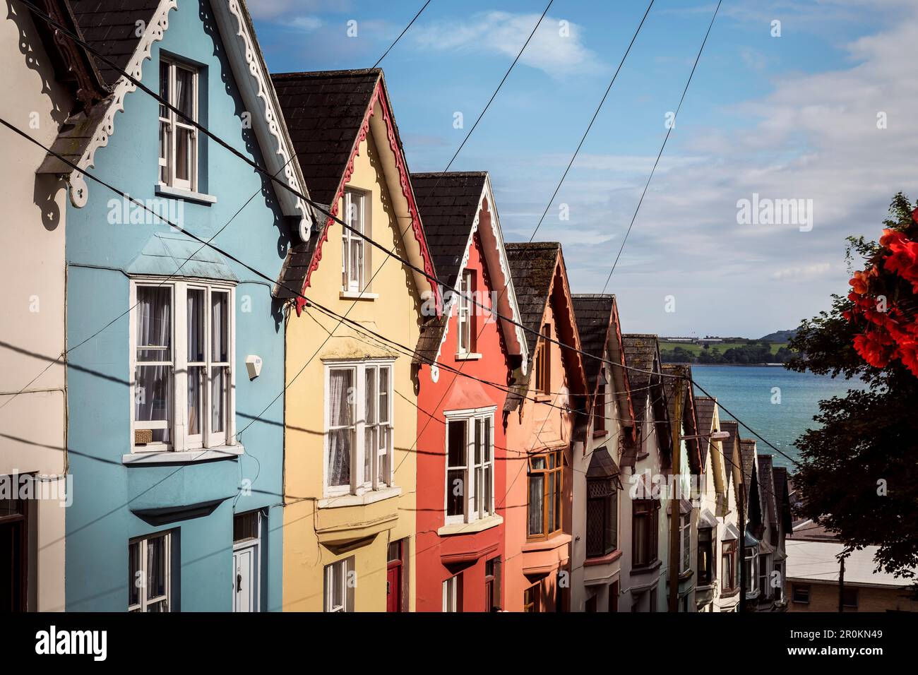 Deck of Cards houses (colourful and steep houses at West View Street
