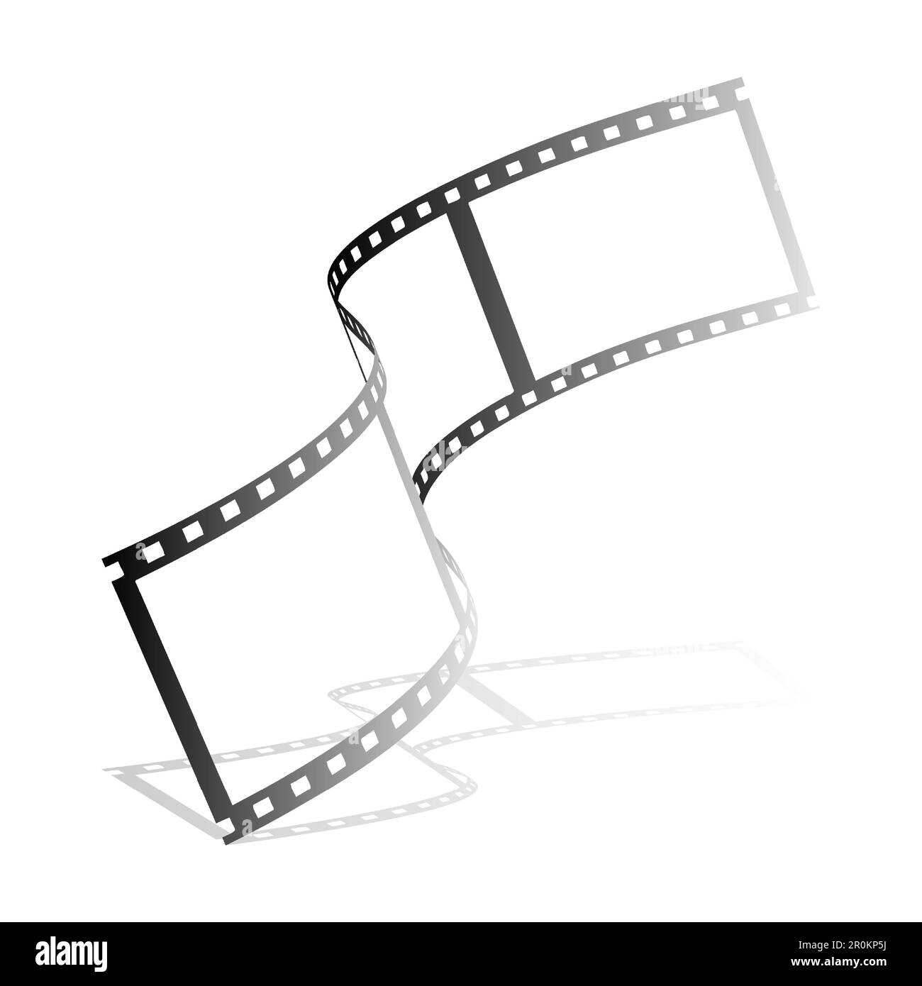 Winding film ribbon. Narrow strip of 35 mm tape. Classic film for