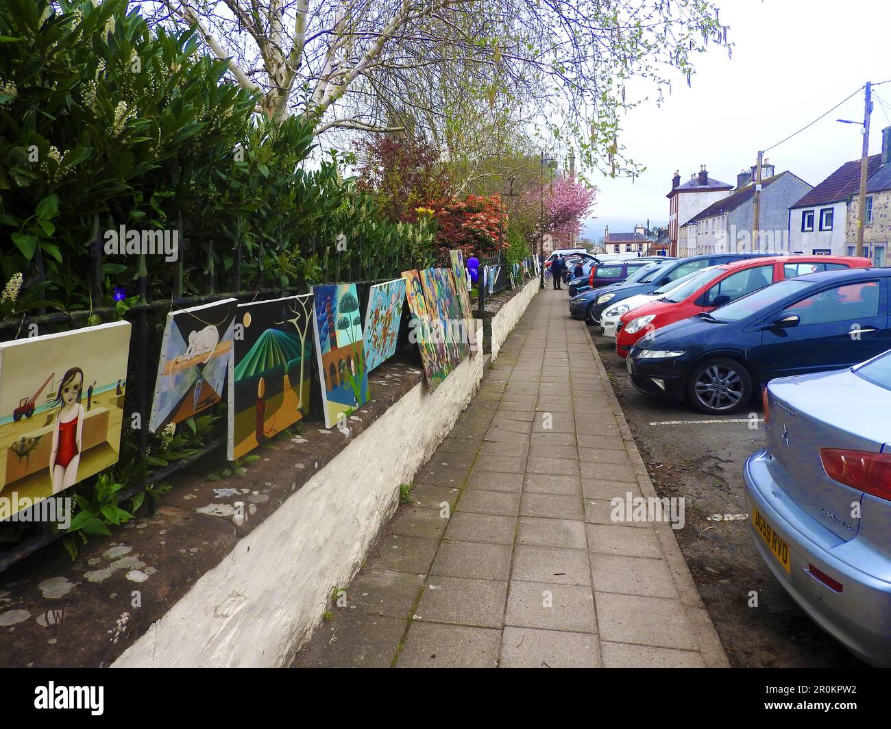 Wigtown (Dumfries & Galloway, Scotland) pavement art gallery and market