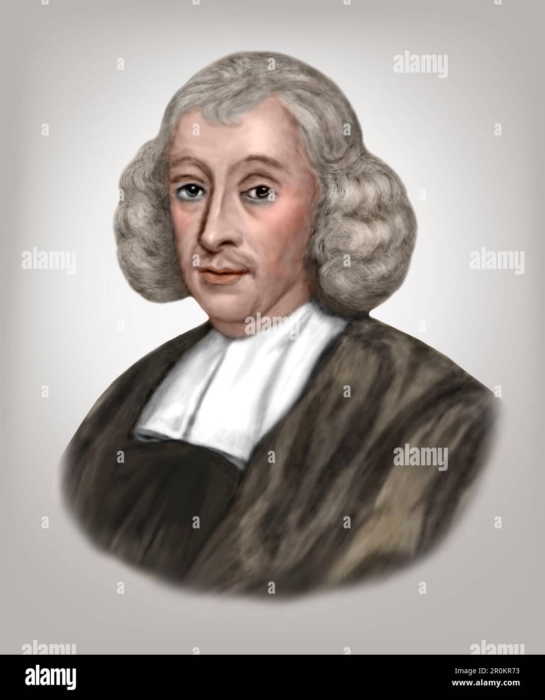 John Ray 1627-1705 English Naturalist Stock Photo