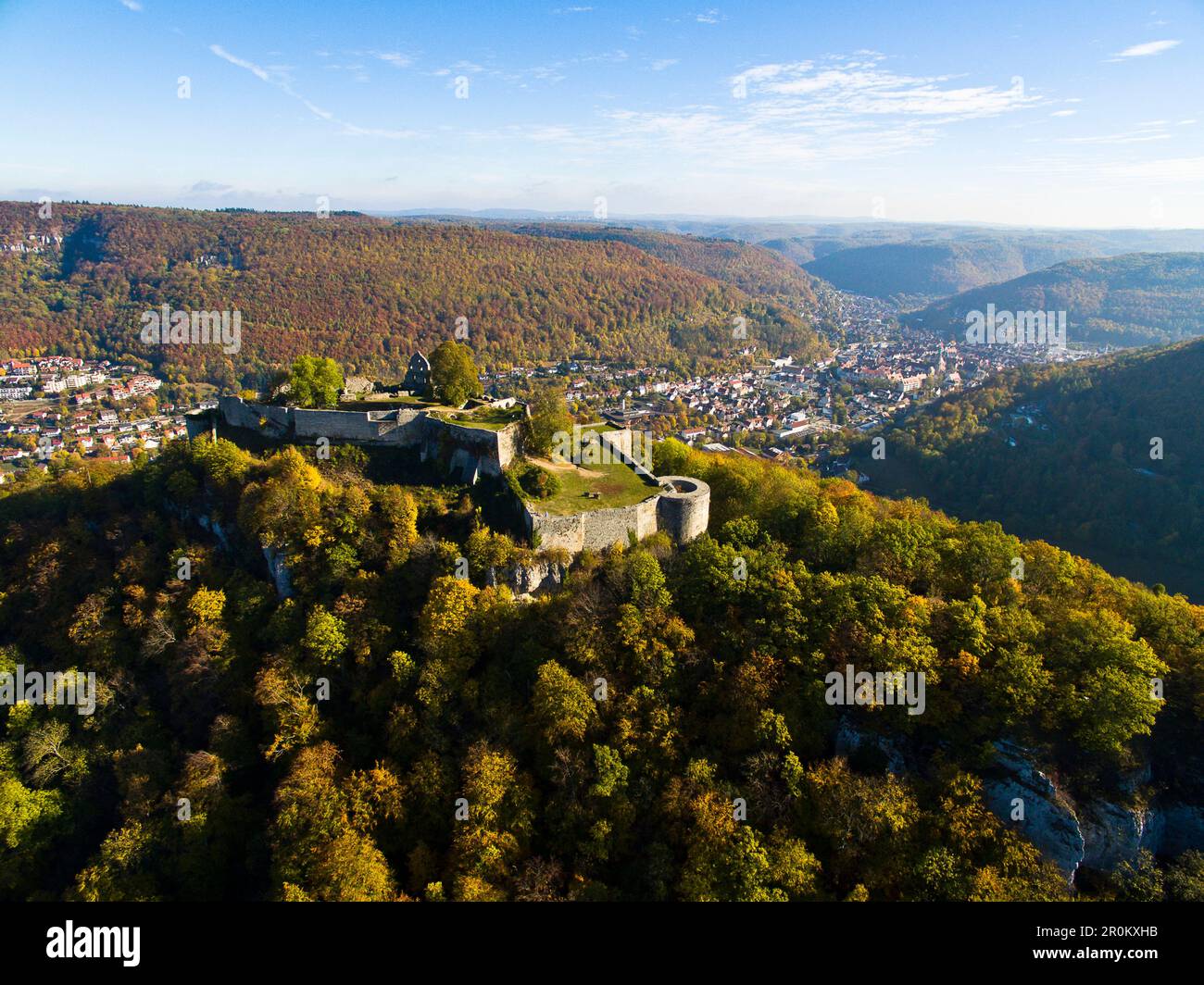 Ruin Hohenurach, Bad Urach, Swabian Alb, Baden-Wuerttemberg, Germany ...