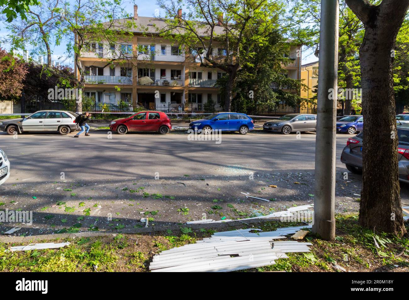 Gas explosion in apartment building, Sopron, Hungary Stock Photo Alamy