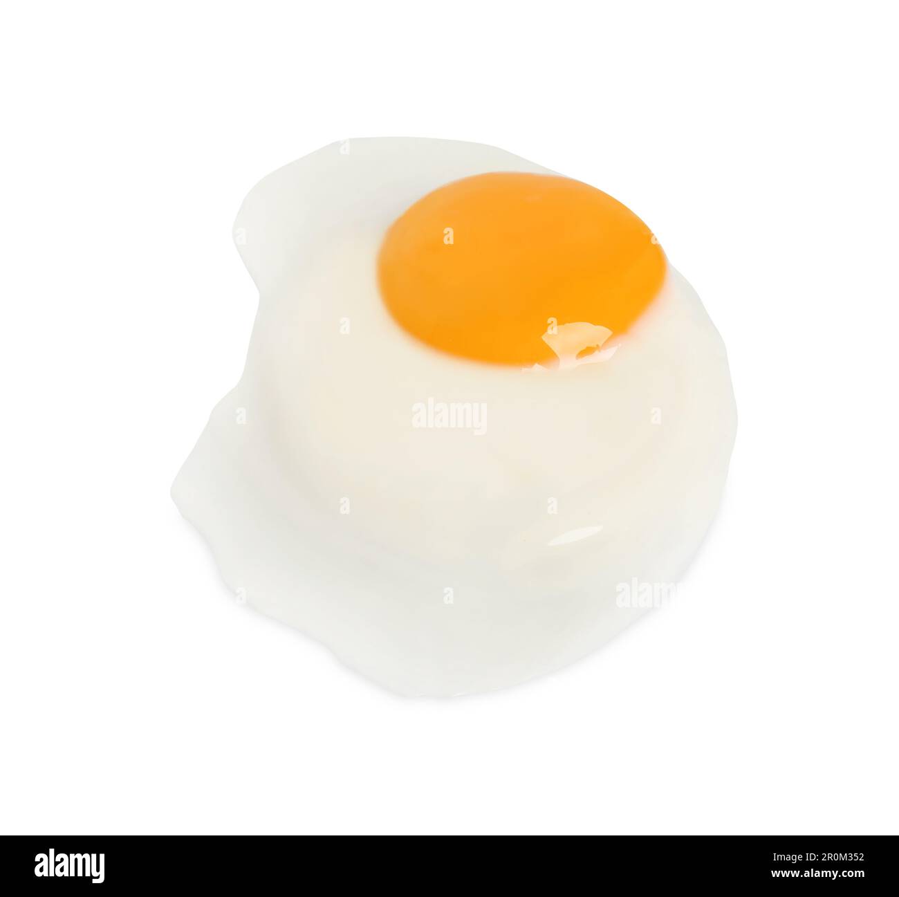 Tasty fried chicken egg isolated on white Stock Photo - Alamy