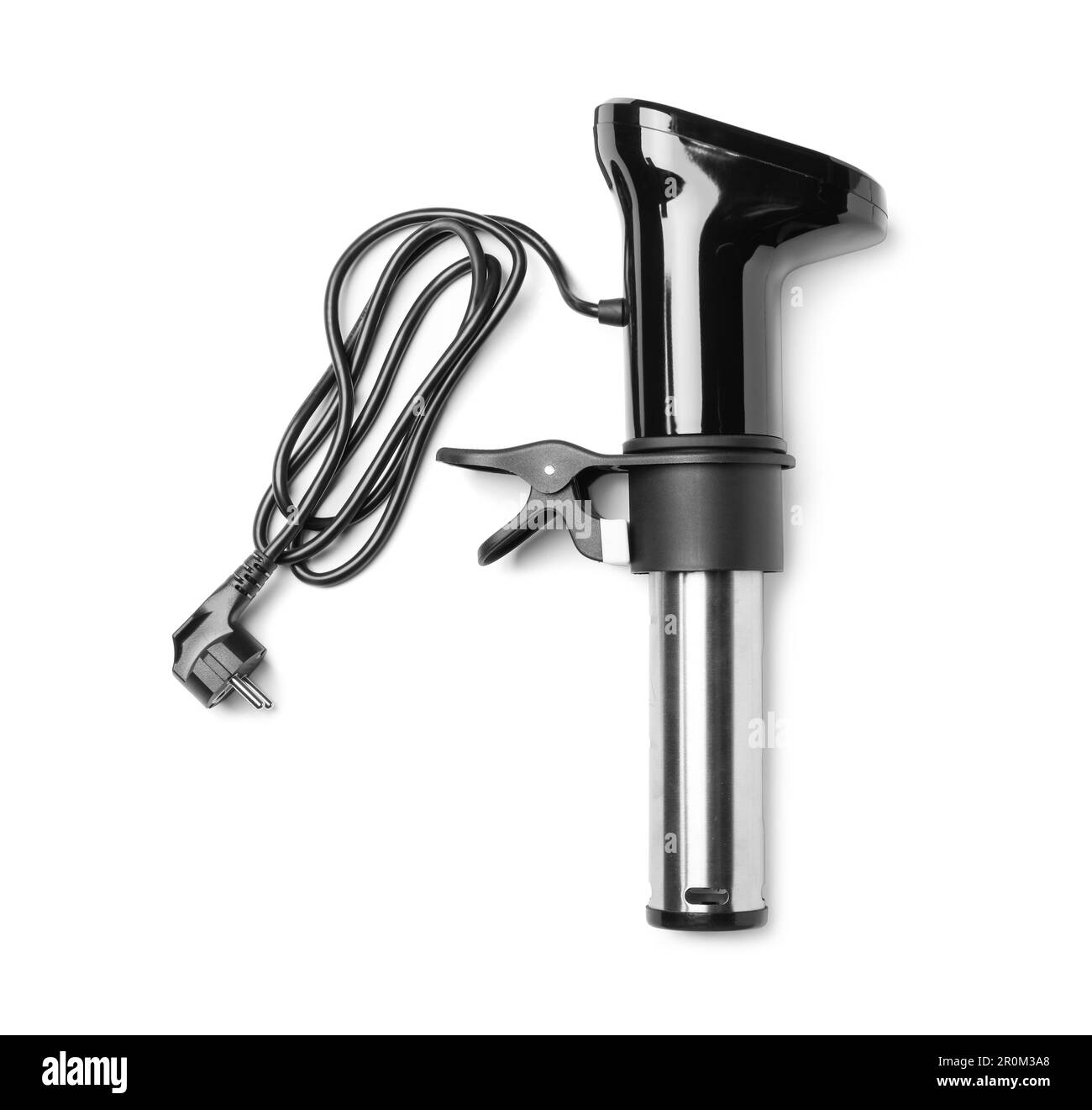 Thermal immersion circulator isolated on white, top view. Sous vide