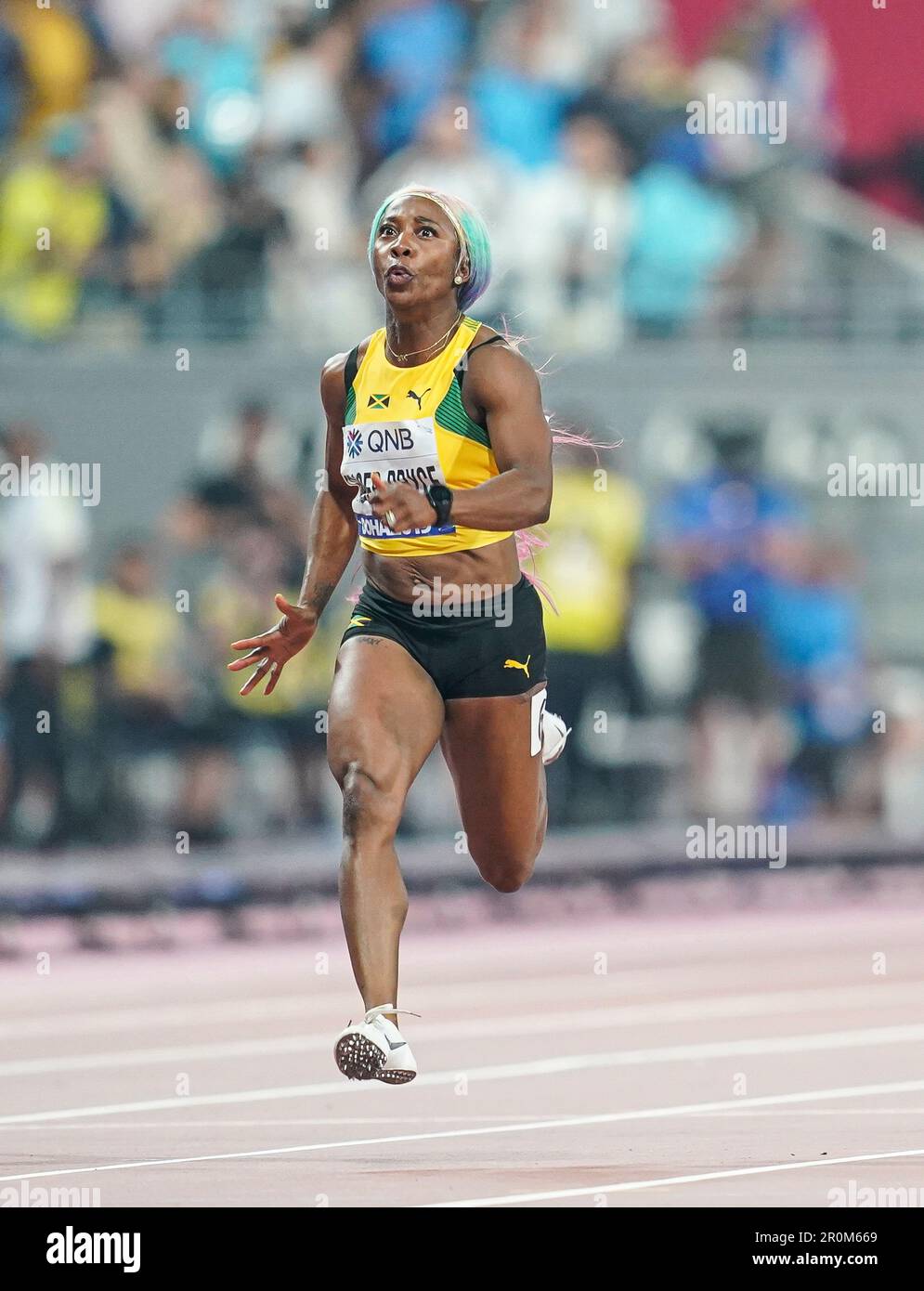 Shelly-Ann Fraser-Pryce winning the 100m at the 2019 World ...