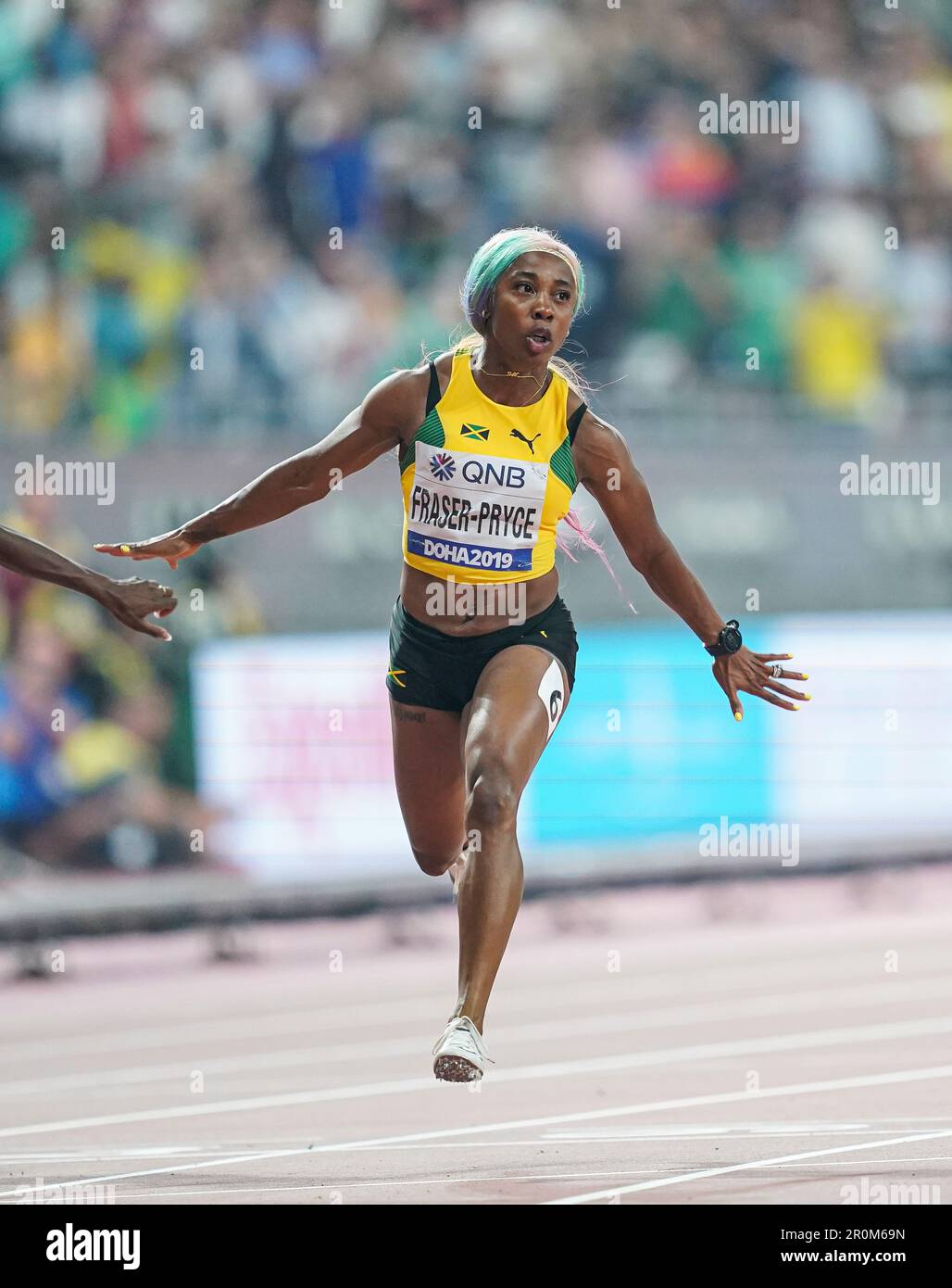 Shelly-Ann Fraser-Pryce winning the 100m at the 2019 World ...