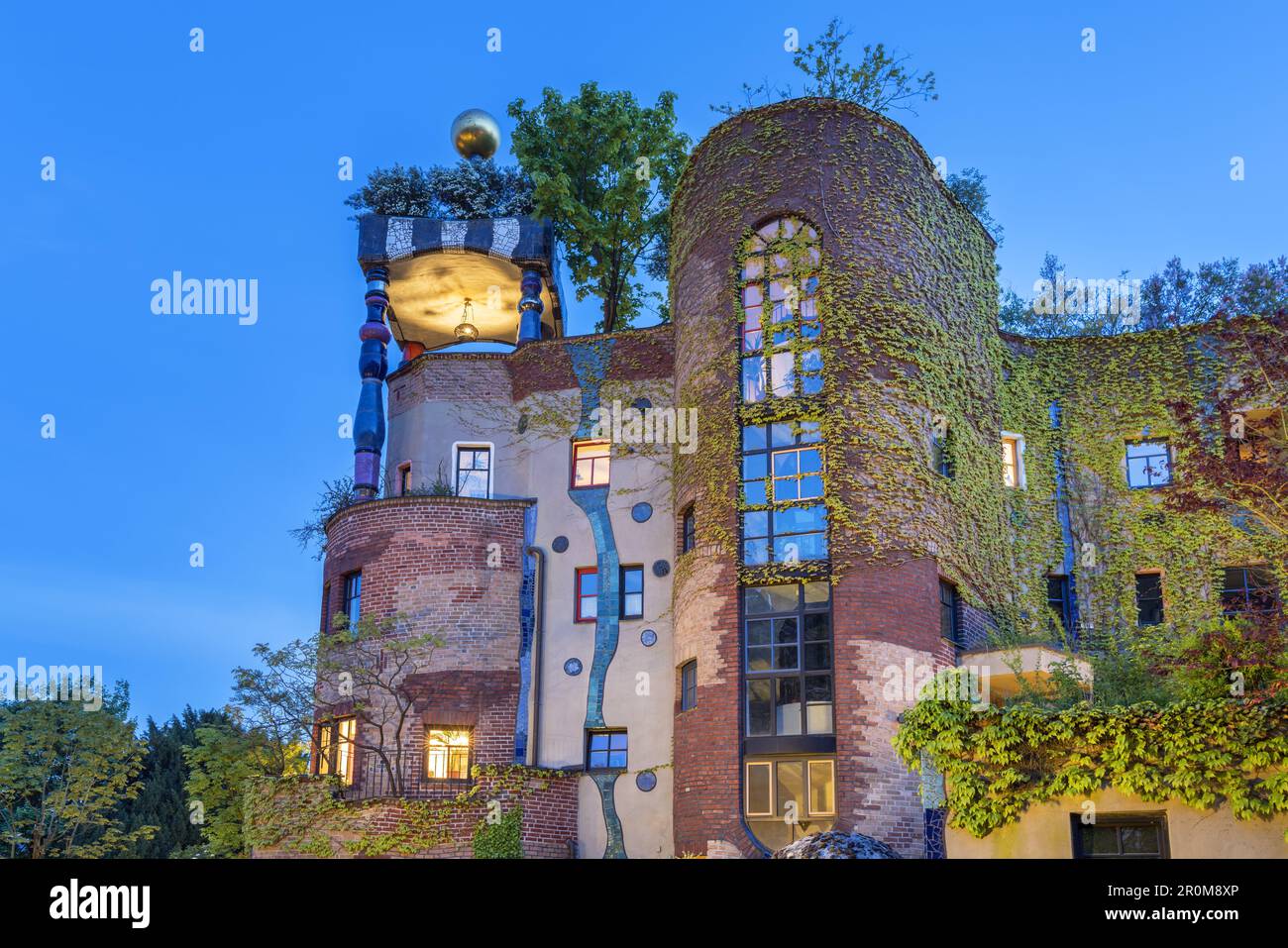Hundertwasserhaus at the Quellenpark in Bad Soden in the Taunus, Main