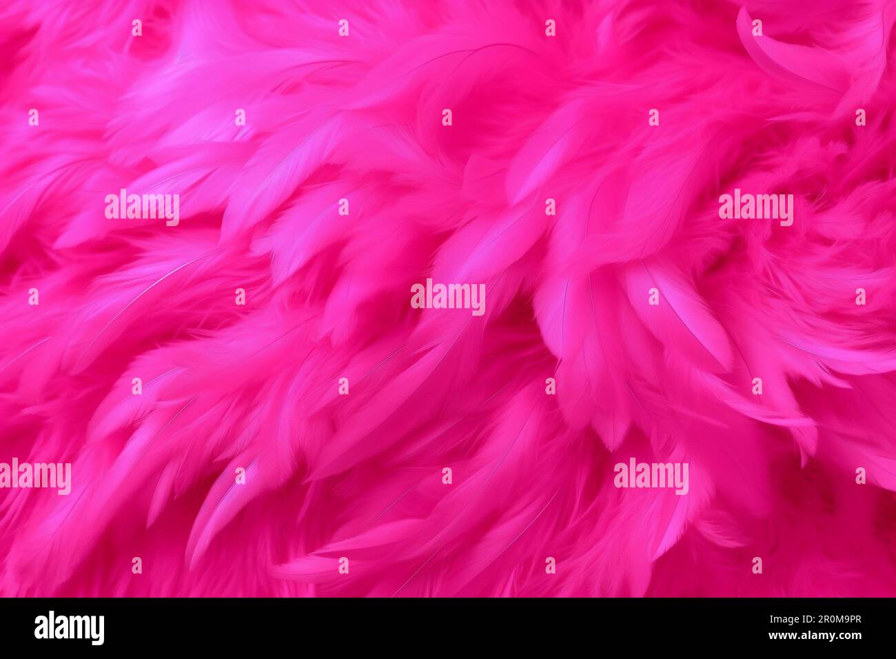 Sticker Seamless background of iridescent pink feathers, close up