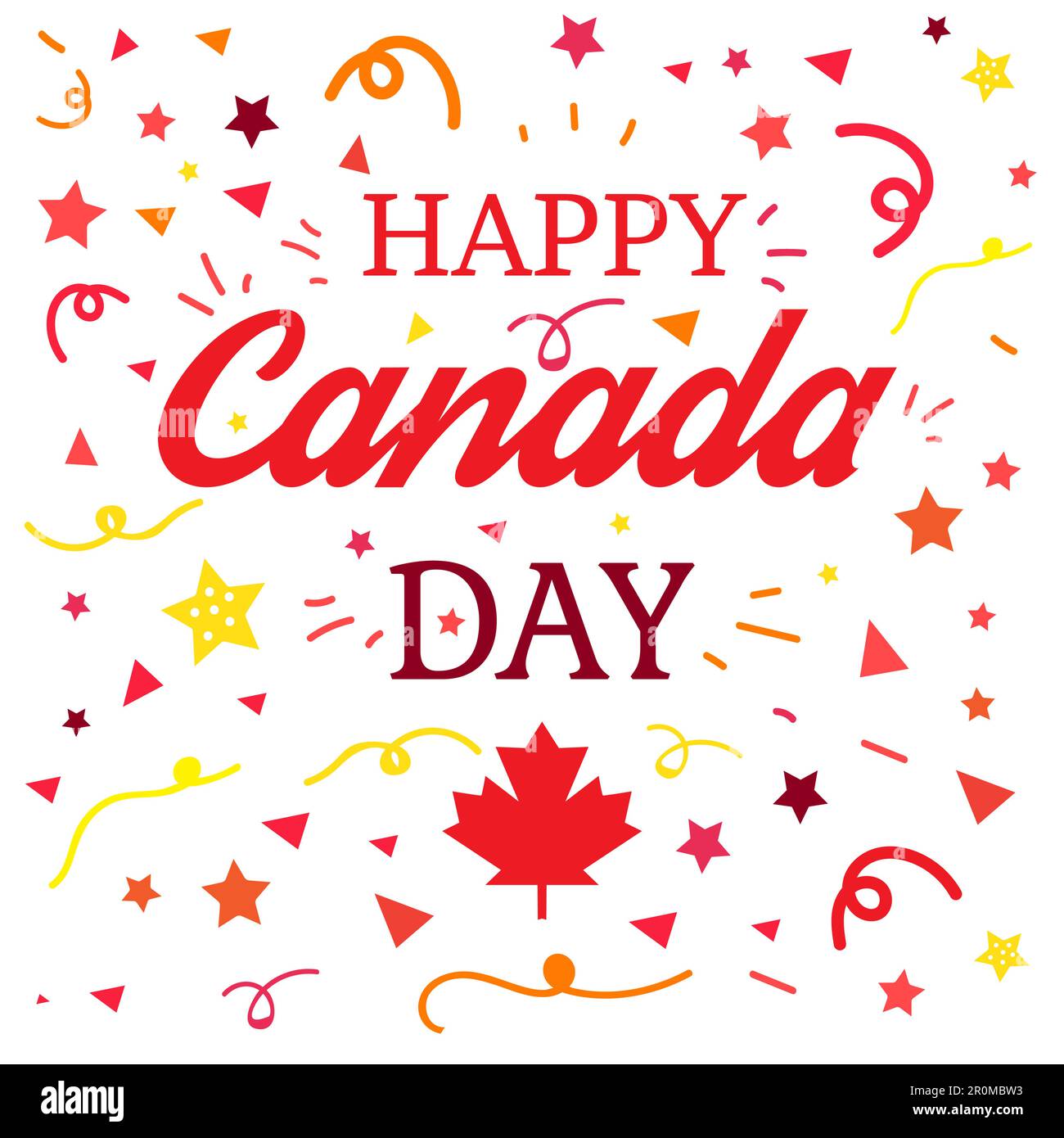 Happy Canada Day Celebration Banner. 1st July Holiday. Vector Stock ...