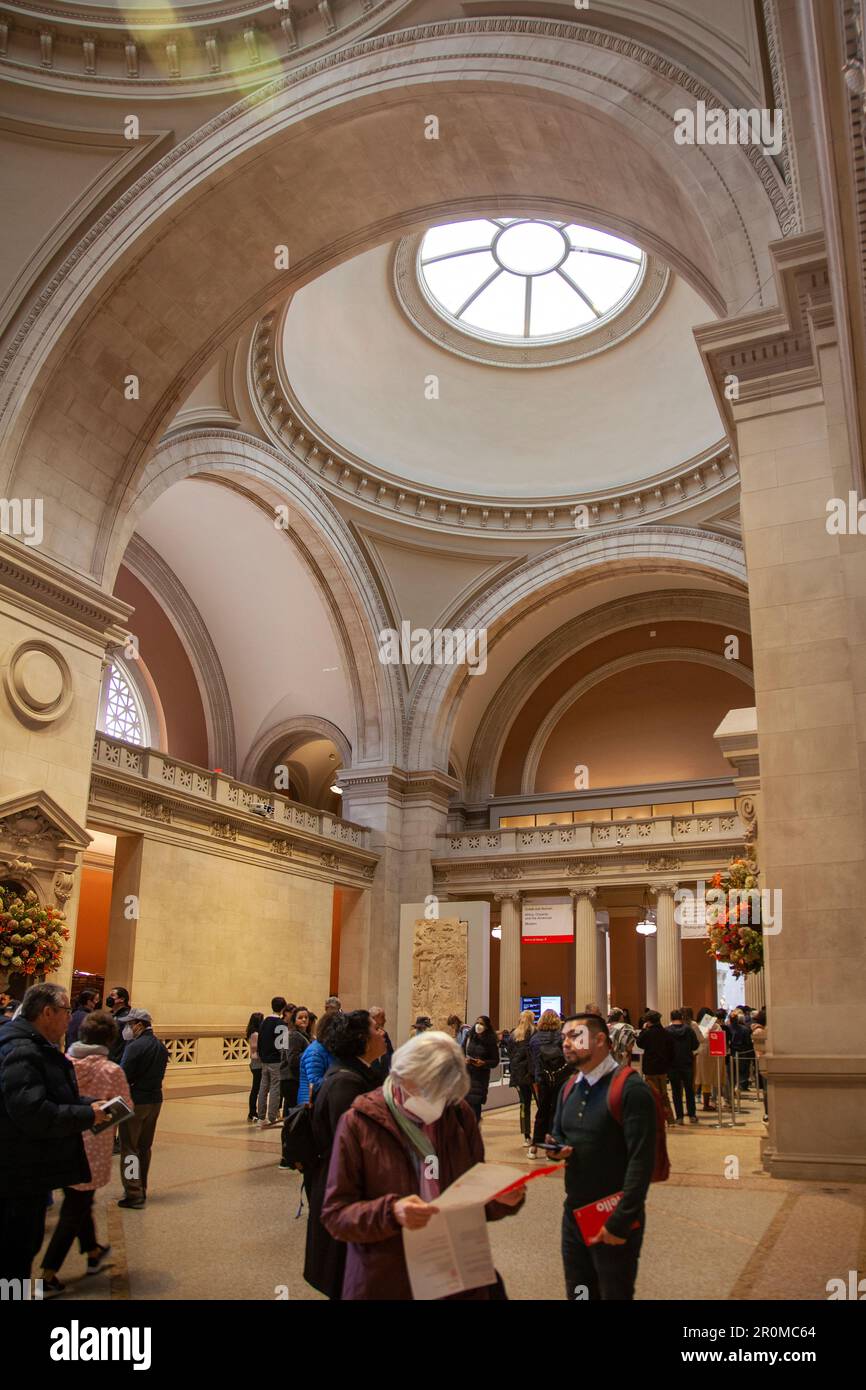 Great Hall of Metropolitan Museum of Art in New York City, USA Stock Photo