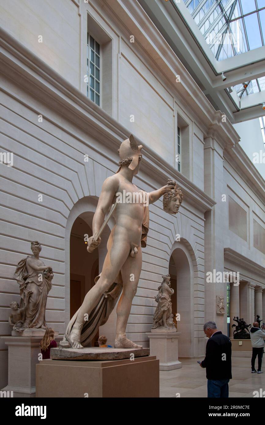 'Perseus with Head of Medusa' Statue at Metropolitan Museum of Art in New York, USA Stock Photo