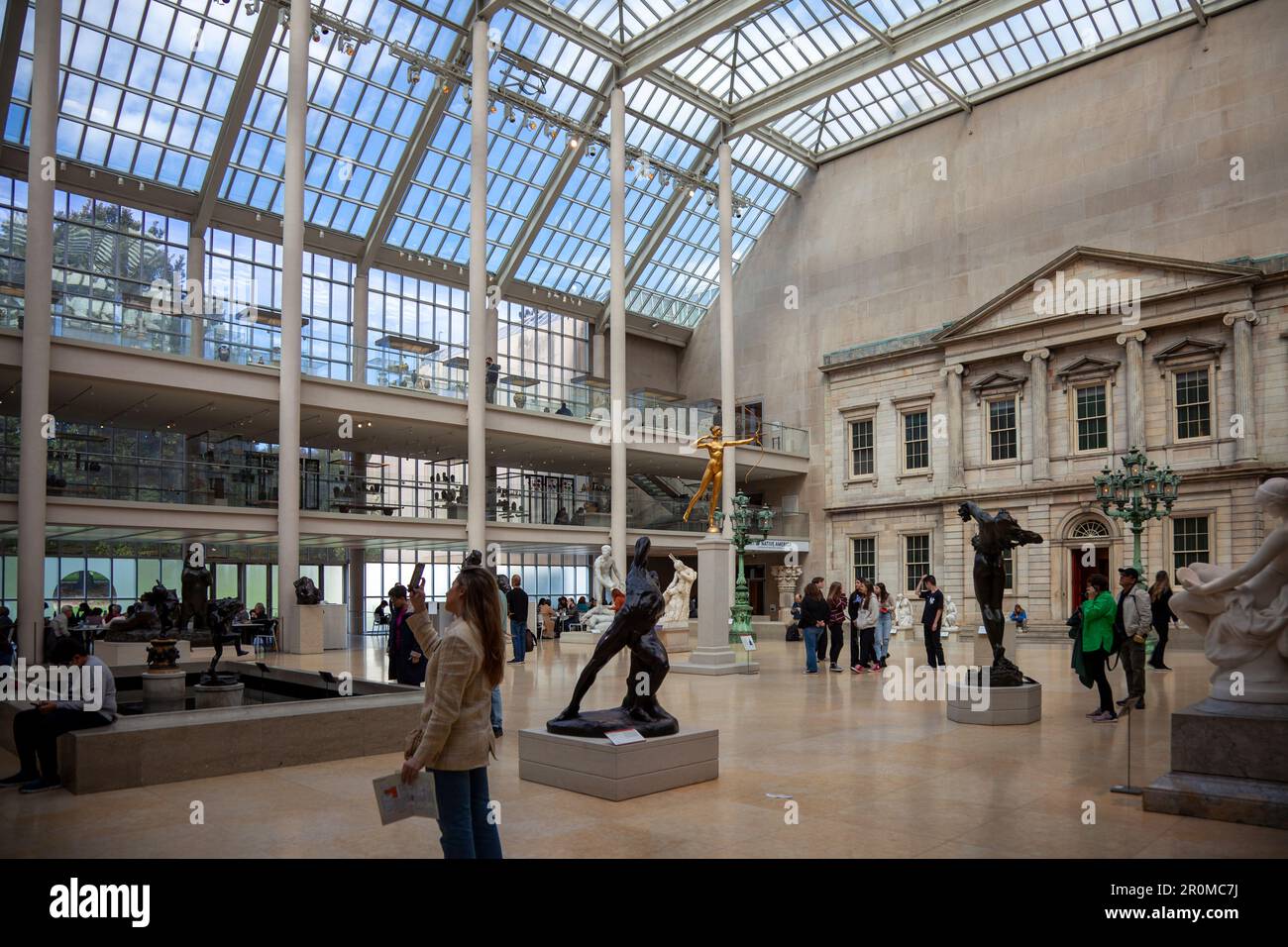 The American Wing Atrium at the Metropolitan Museum in New York, USA Stock Photo