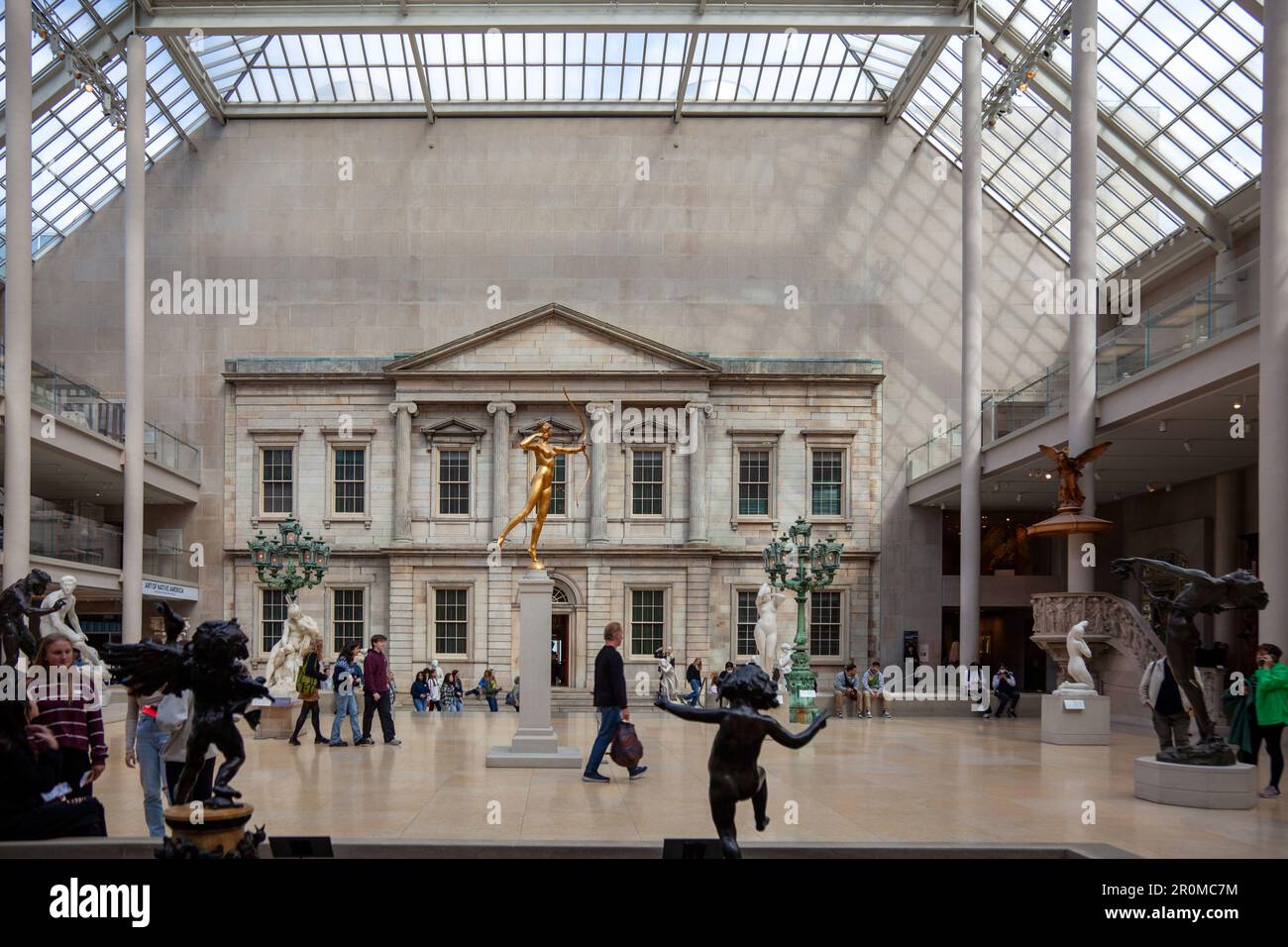 The American Wing Atrium at the Metropolitan Museum in New York, USA Stock Photo