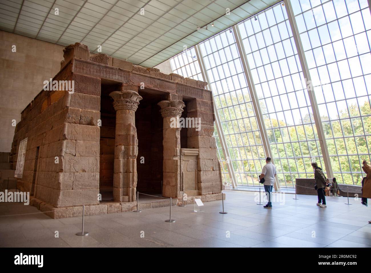 Temple of Dendur Exhibit at Metropolitan Museum in New York, USA Stock Photo