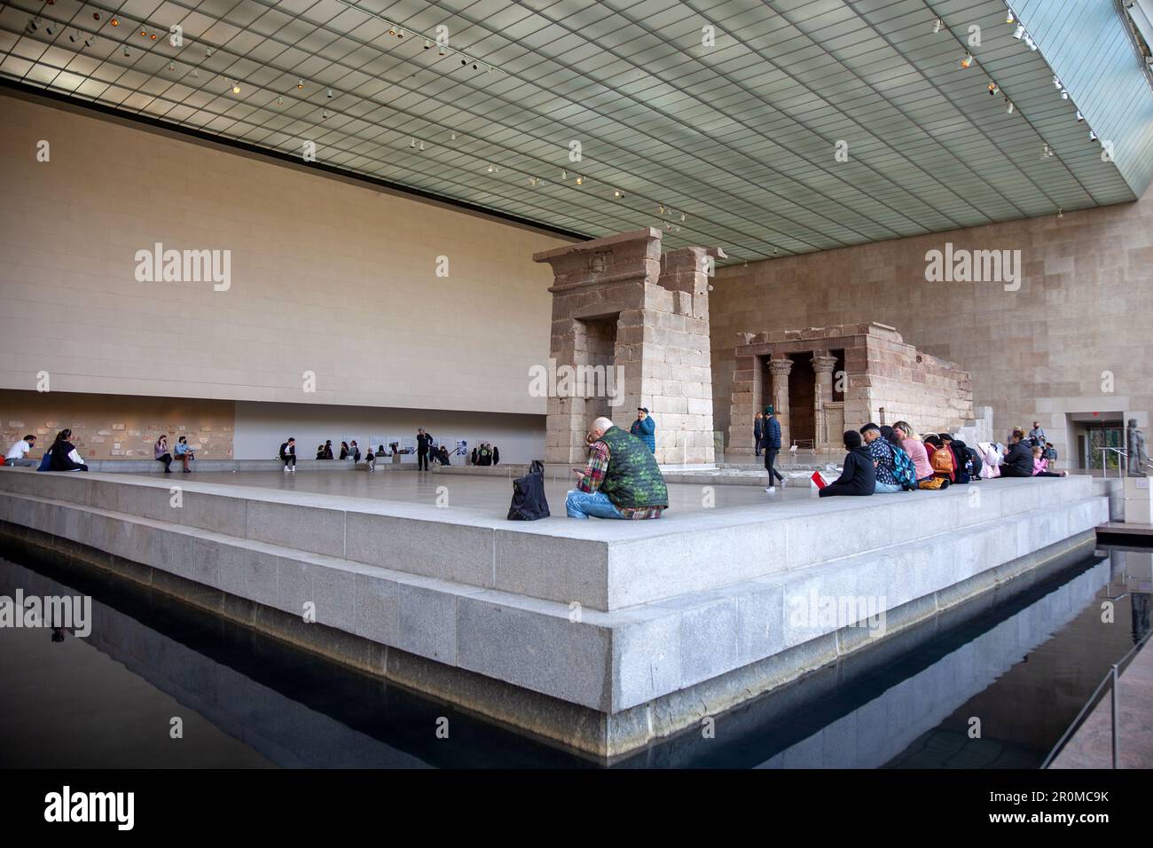 Temple of Dendur Exhibit at Metropolitan Museum in New York, USA Stock Photo